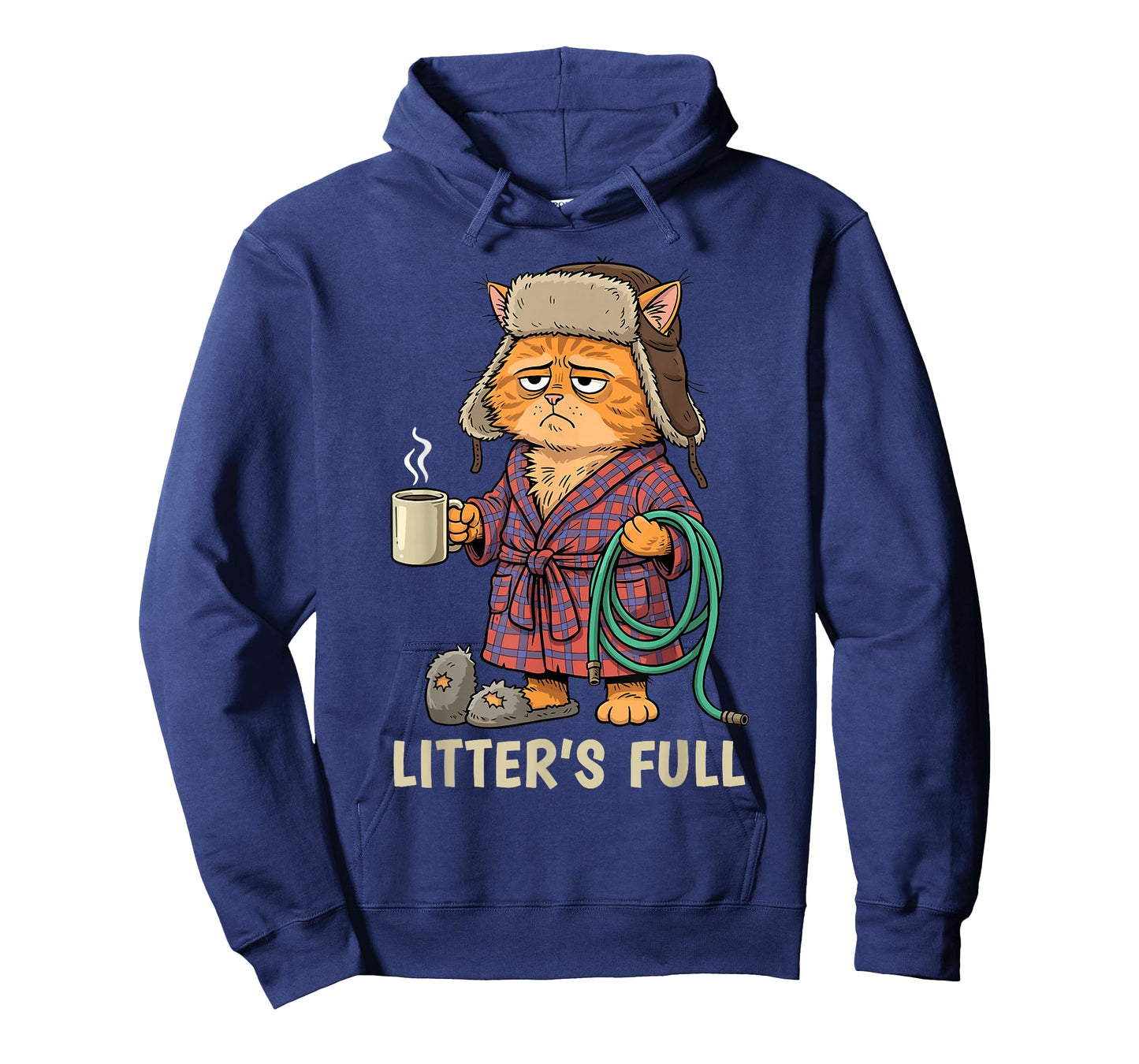 Litter’s Full Funny Cat Lovers Christmas T-Shirt
