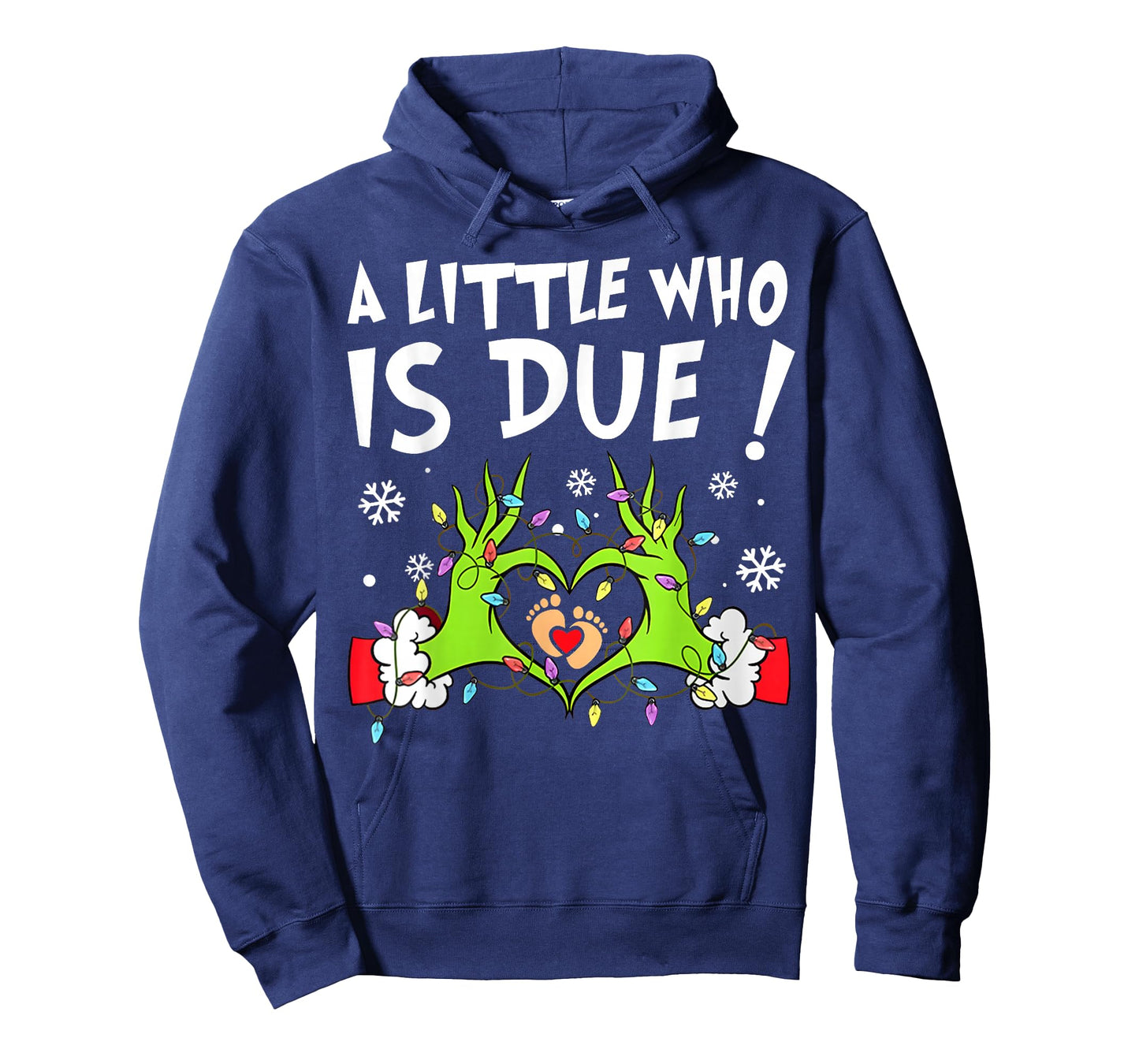 A Little Who is Due Christmas Pregnancy Announcement T-Shirt