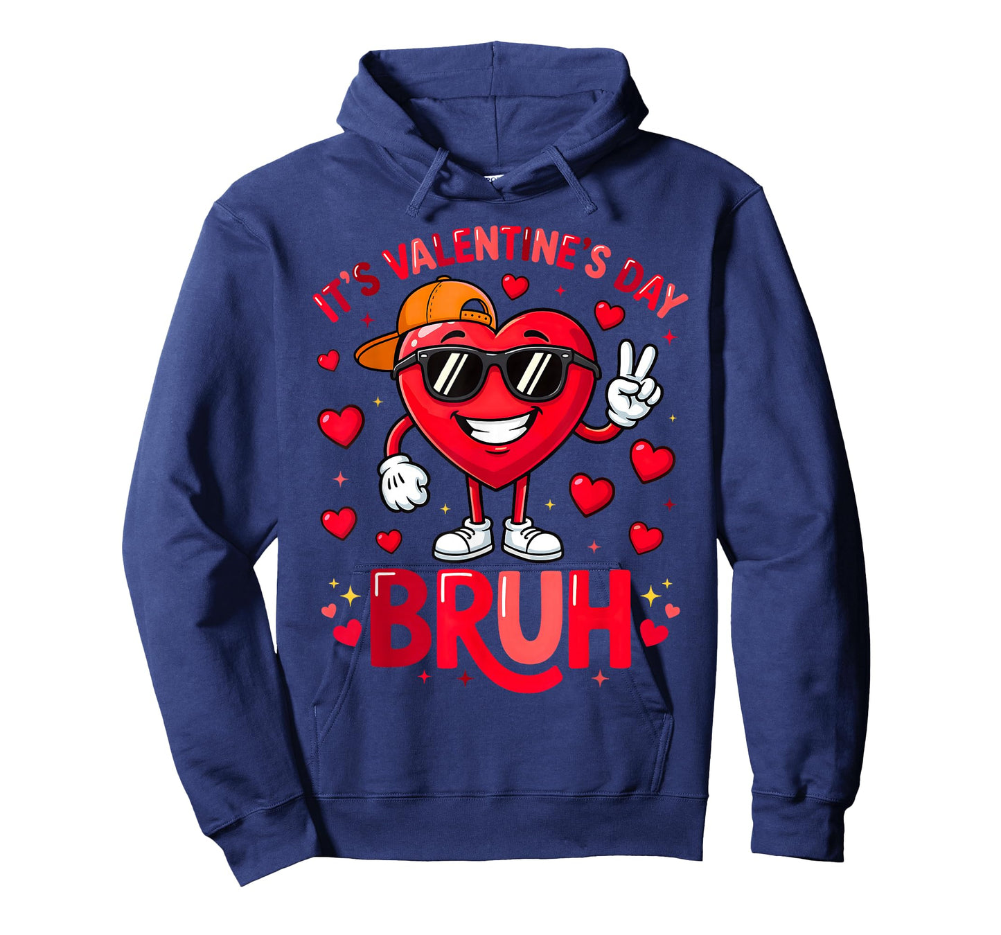 Bruh Valentines Day Boys Kids Heart Funny Valentines T-Shirt