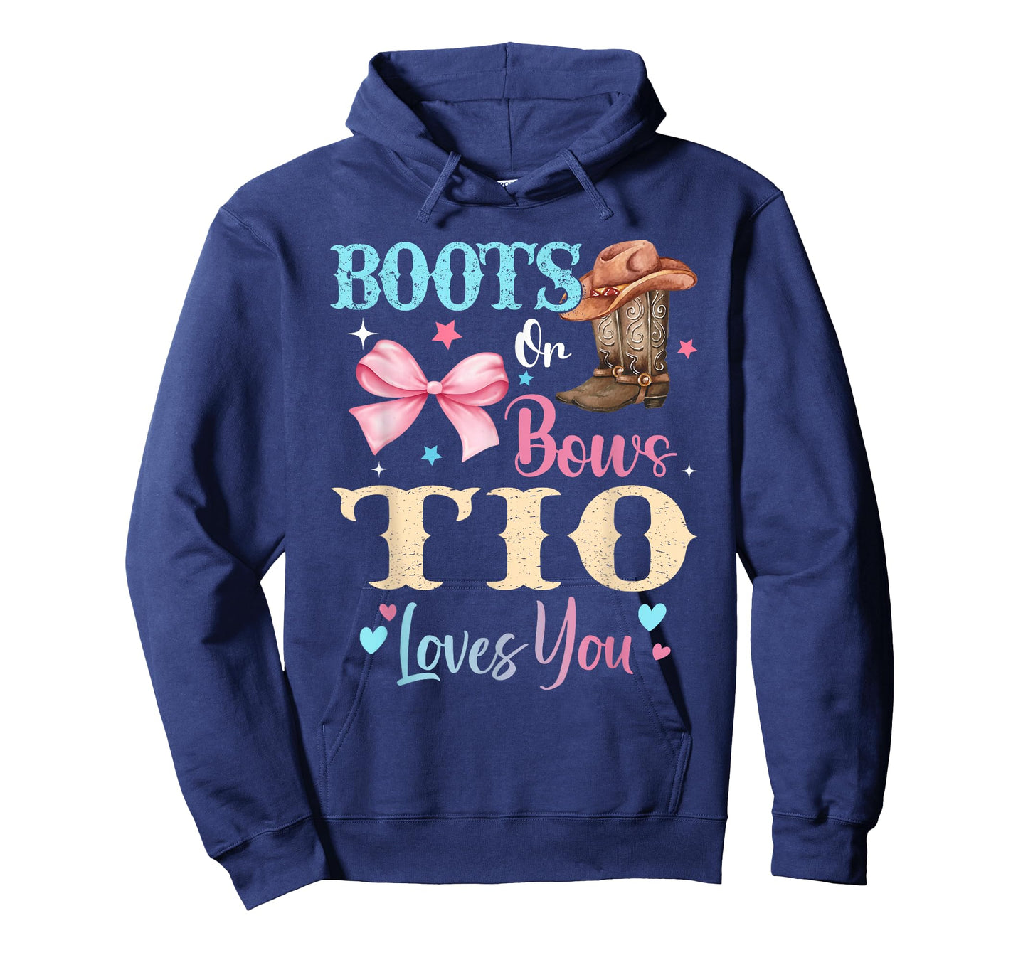 Boots or Bows TIO Loves You Gender Reveal Family T-Shirt