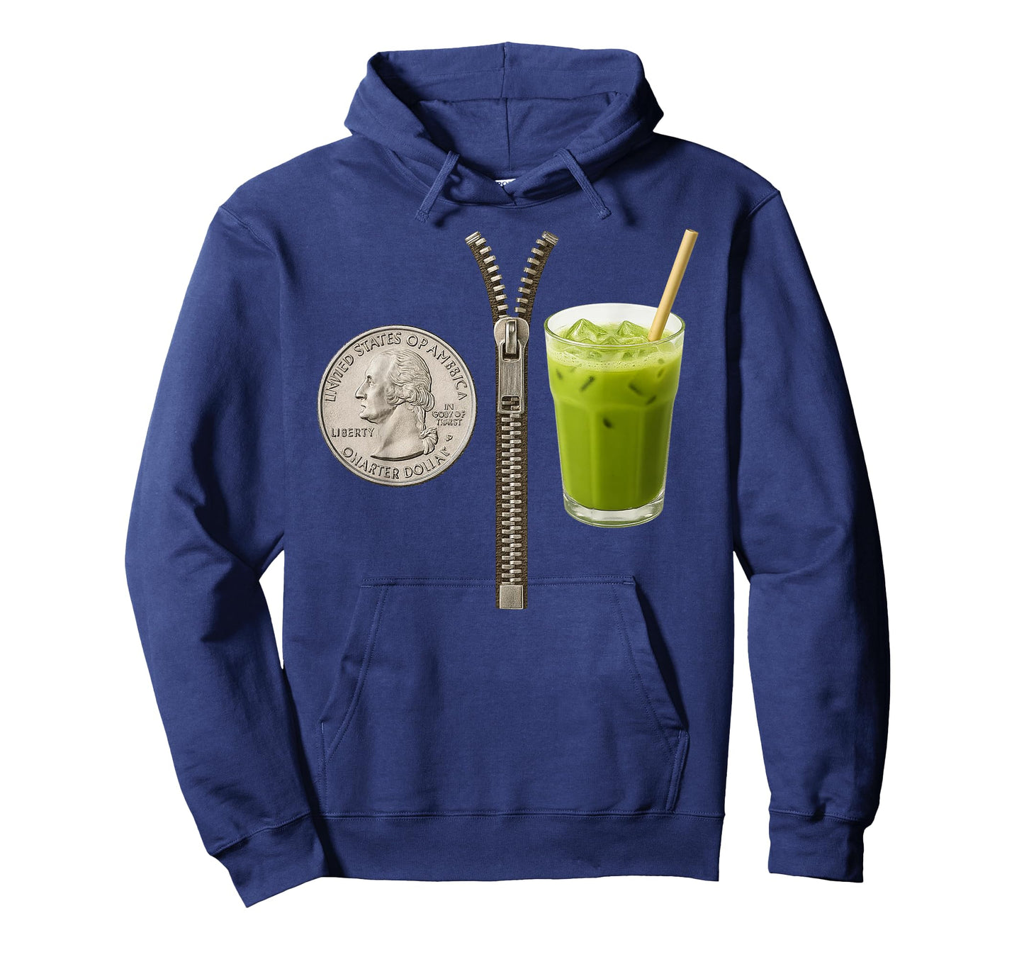 Quarter Zips and Matcha Funny Meme Saying Design T-Shirt