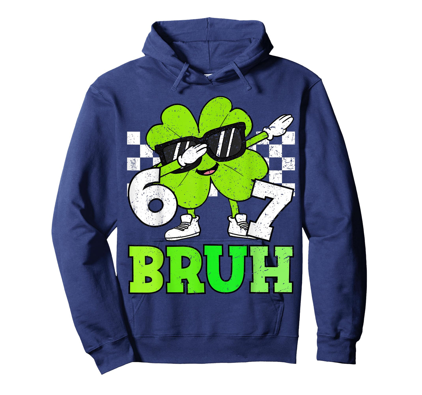 Boys St Patricks Day 67 Bruh Dabbing Shamrock Clover Kids T-Shirt