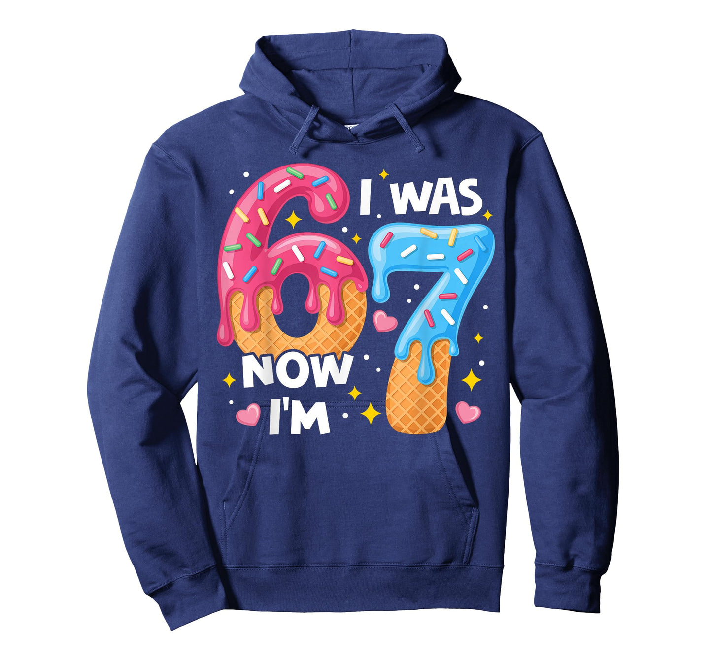7 Year Old Birthday I was 6 Now I'm 7 67 Funny Kids T-Shirt