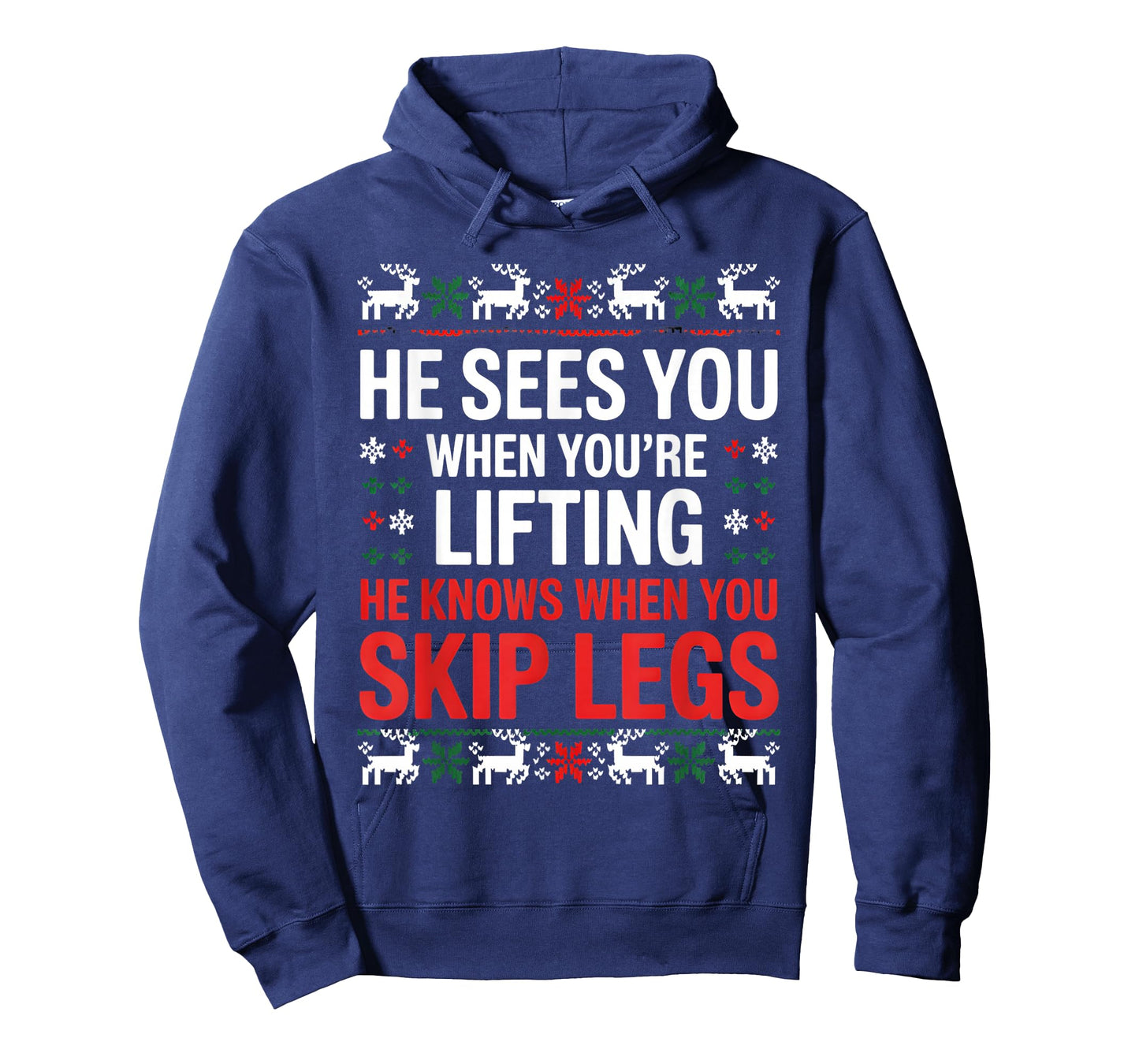Ugly Funny Christmas Sweater Style Lifting Fitness Slogan T-Shirt