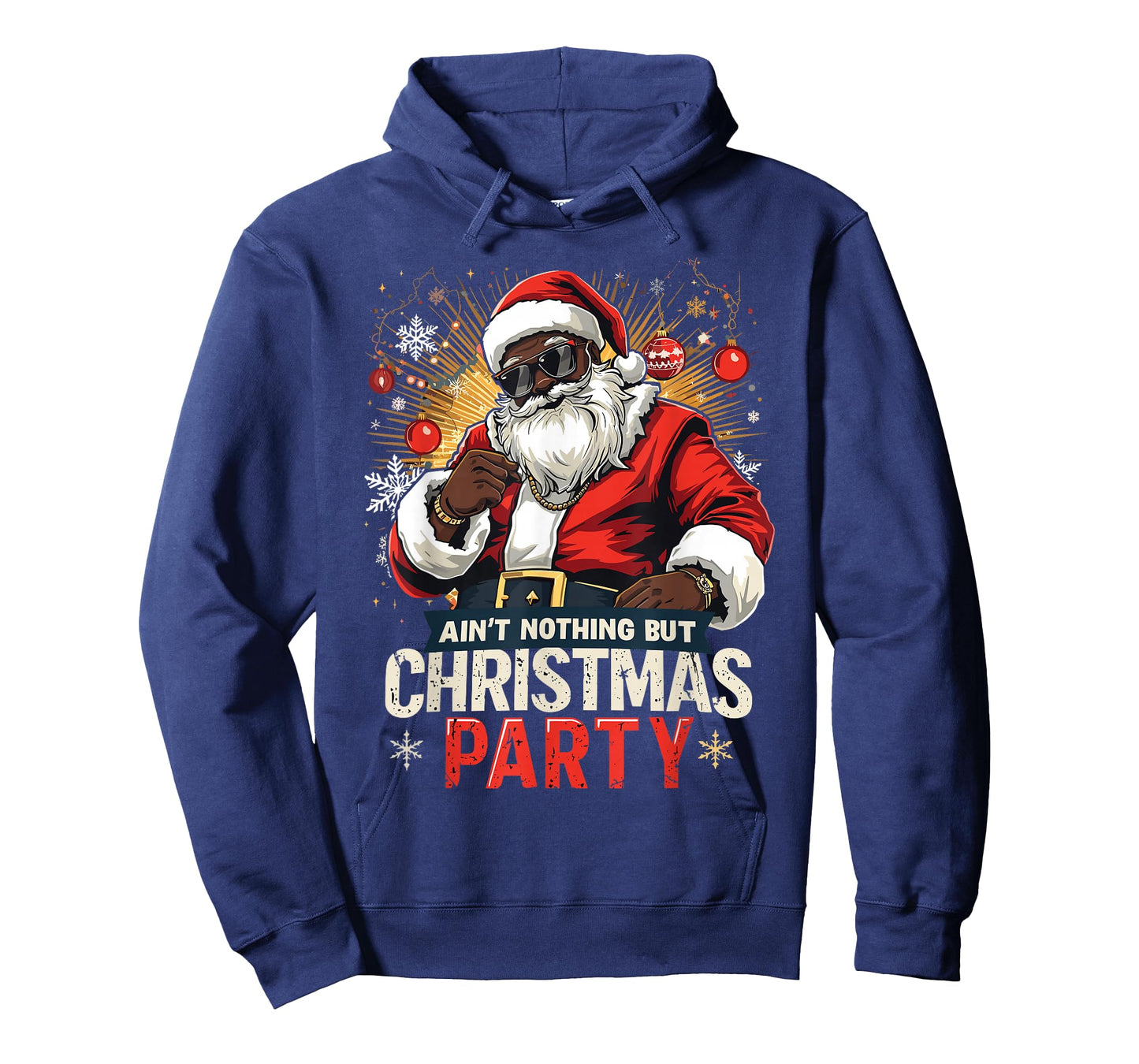 African American Santa Claus Christmas Xmas Pajama Party T-Shirt