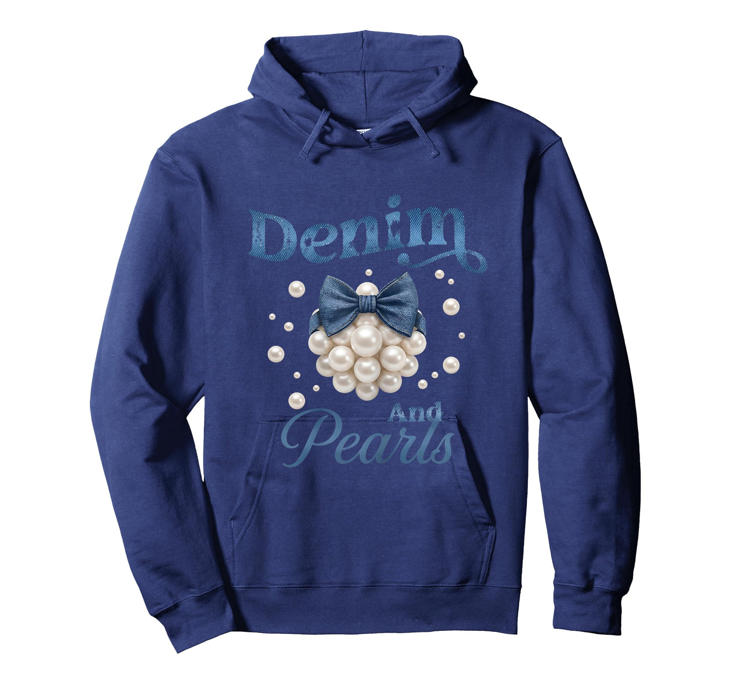 Denim and Pearls Bow Jean Western Cowgirl Ladies Girls Women T-Shirt