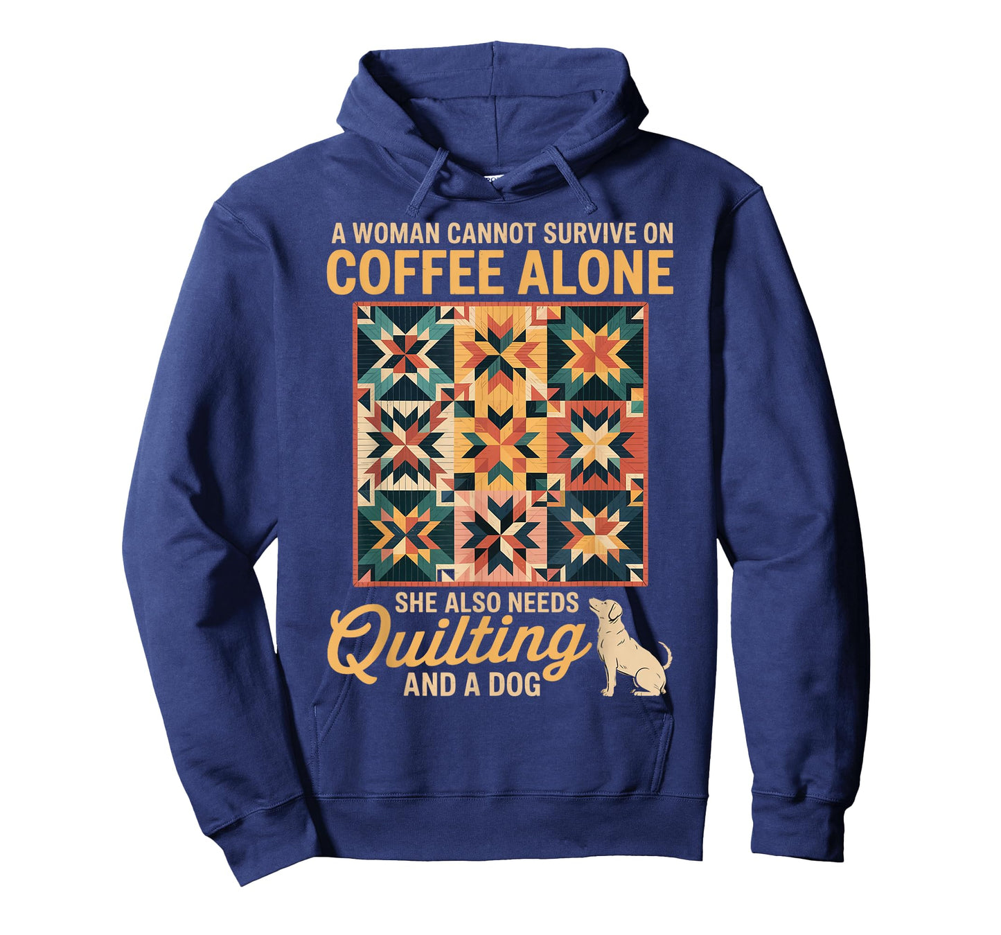 Quilter Quilt Sewing Crocheting Caffeine Coffee Dog Quilting T-Shirt