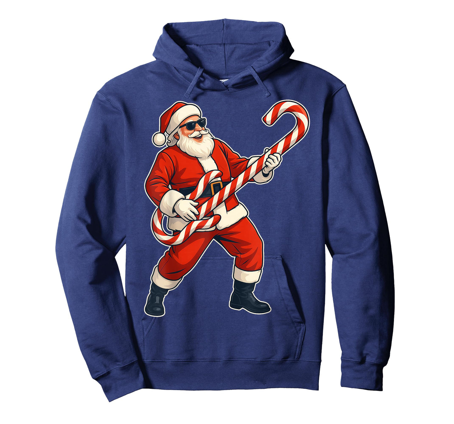 Santa Guitar Funny Santa Claus Playing Candy Cane Guitar T-Shirt