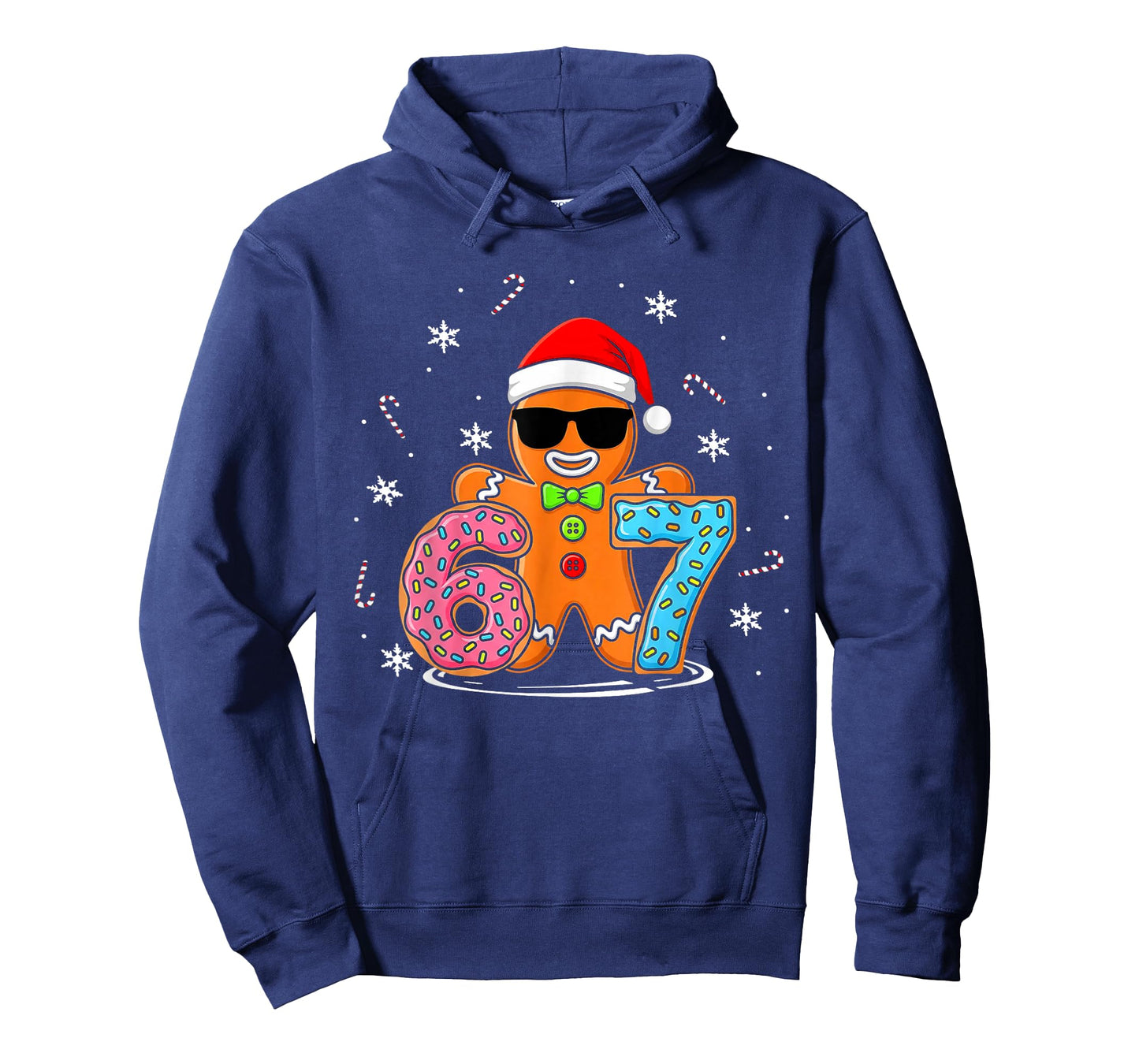 Funny Gingerbread 67 Six Seven Ice Cream Drip Christmas Boys T-Shirt