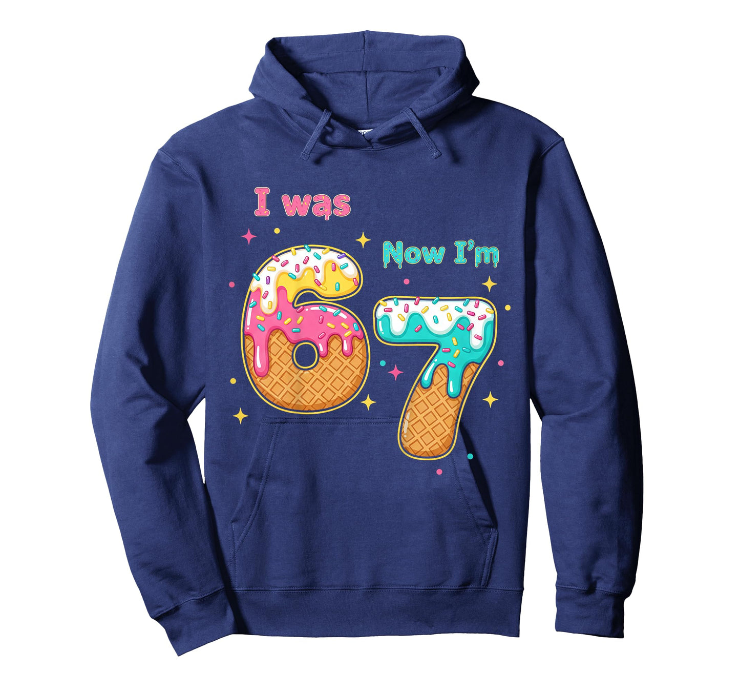 Kids 6-7 Meme 7 Year Old Birthday I was 6 Now I'm 7 67 Birthday T-Shirt