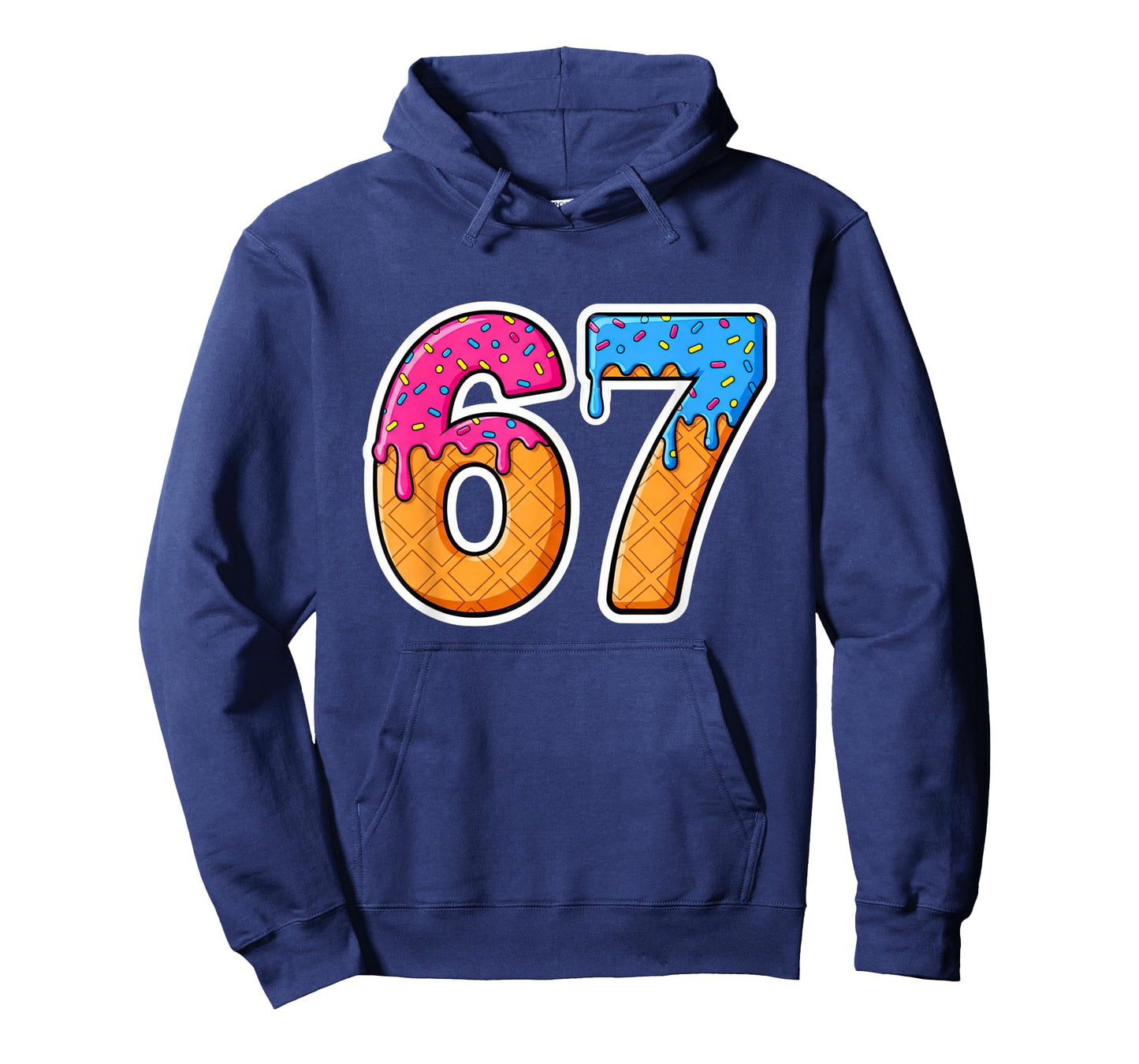 Six Seven Ice Cream Drip Gen Alpha Slang 6 7 Trending Meme T-Shirt