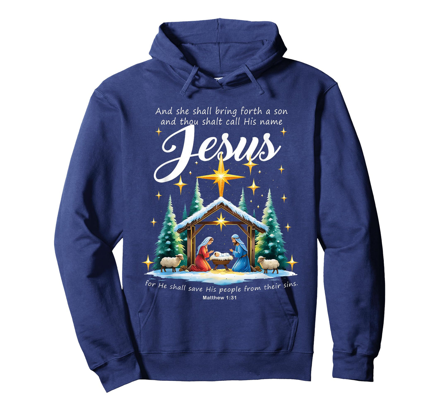 and Thou Shalt Call His Name Jesus Nativity Christmas T-Shirt