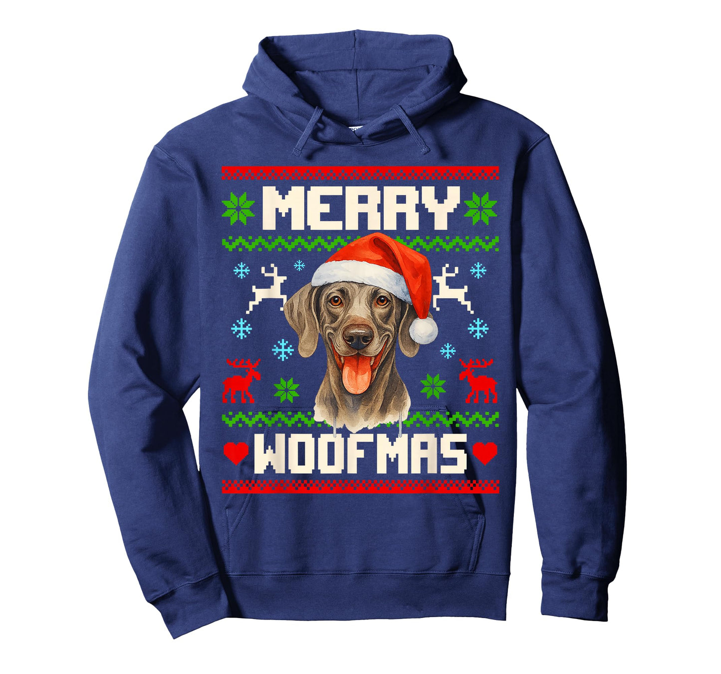 Weimaraner Dog Christmas Ugly Sweater Pet Dog Lover Xmas T-Shirt