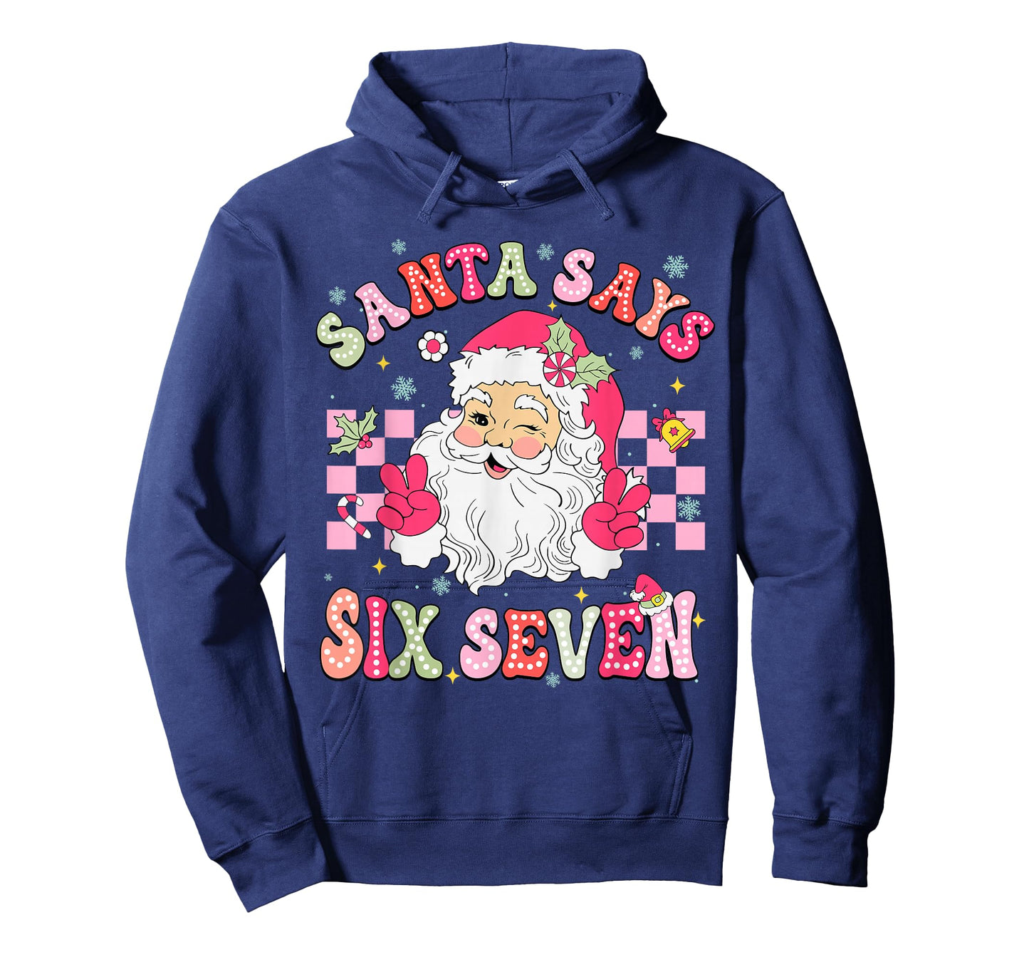 Santa Says Six Seven 6 7 Gen Z Alpha Meme Slang Christmas T-Shirt
