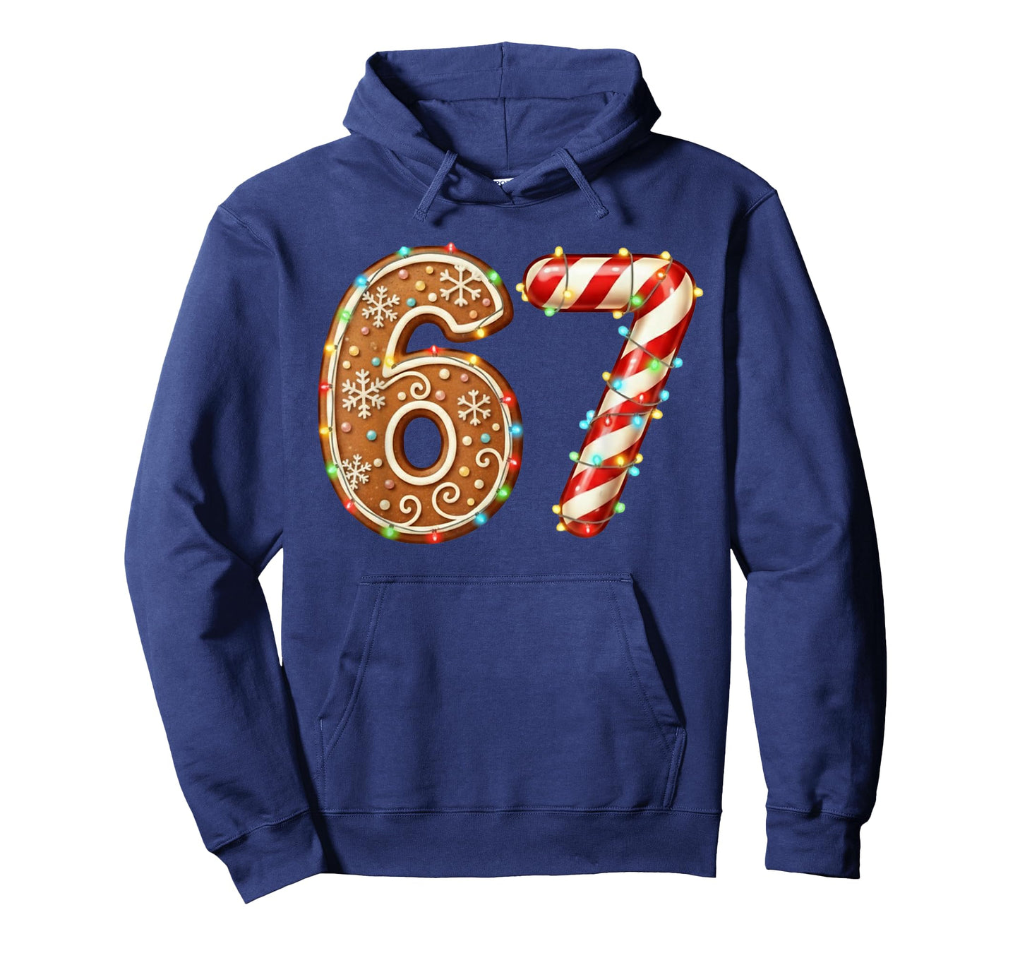 Six Seven Meme Gingerbread Candy Cane Christmas Kids T-Shirt