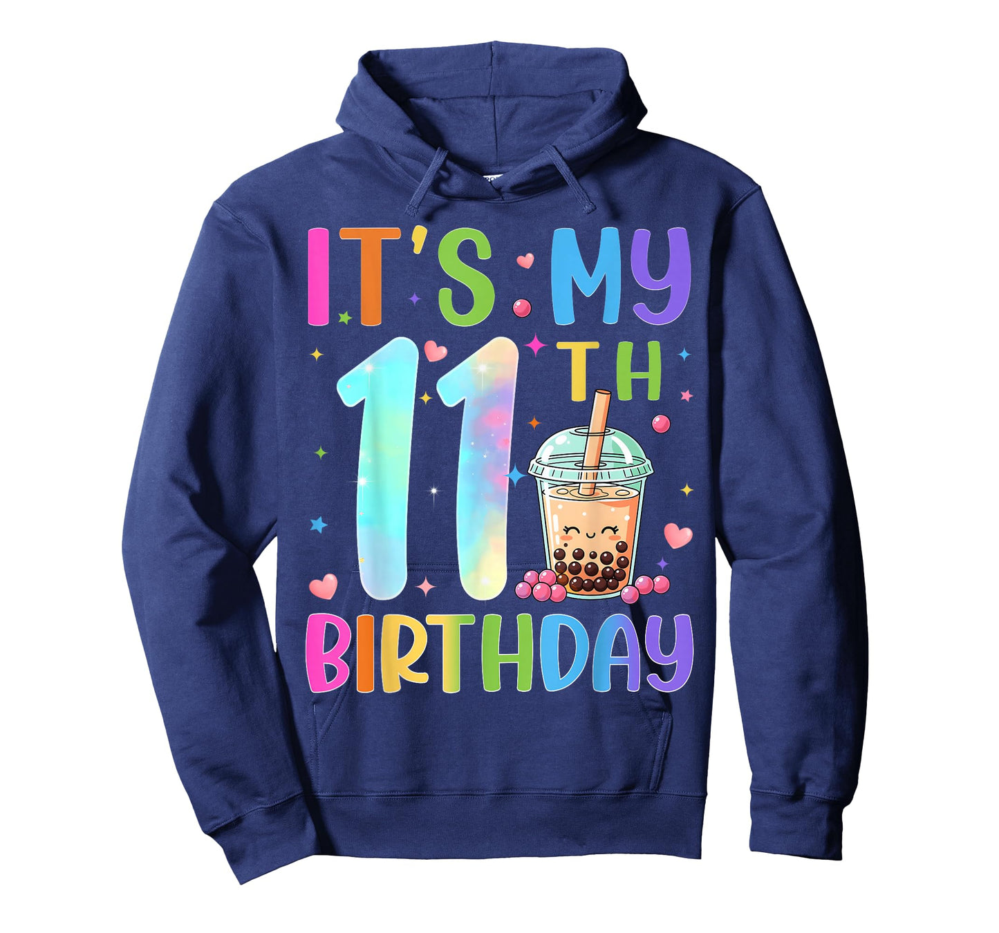 It's My 11th Birthday Bubble Boba Tea Party 11 Year Old Bday T-Shirt