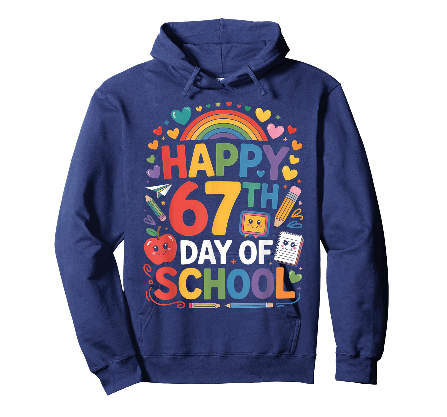 Happy 67th Day of School Meme 67 Days of School Rainbow Kids T-Shirt