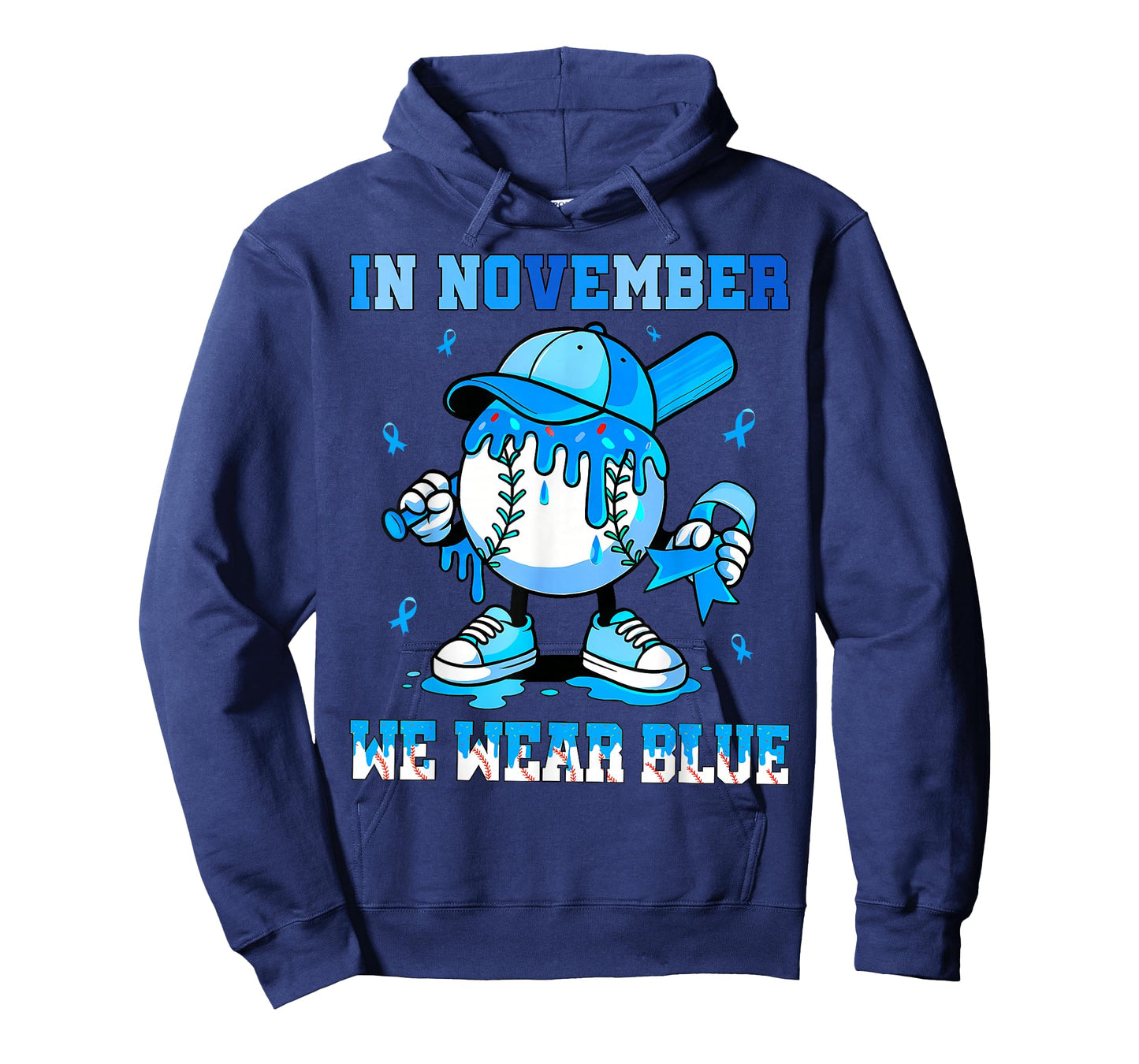 in November We Wear Blue Ice Cream Baseball for Boy Kids T-Shirt