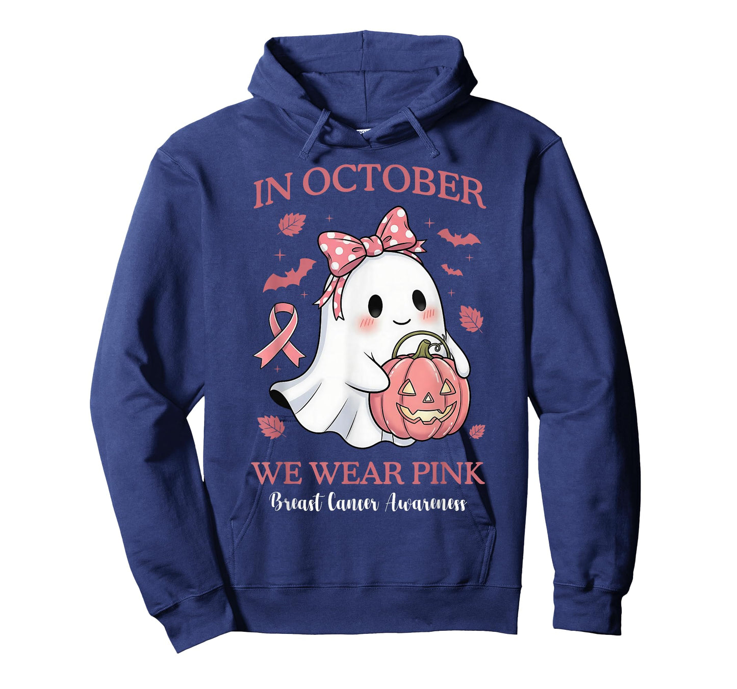 in October We Wear Pink Halloween Breast Cancer Awareness T-Shirt