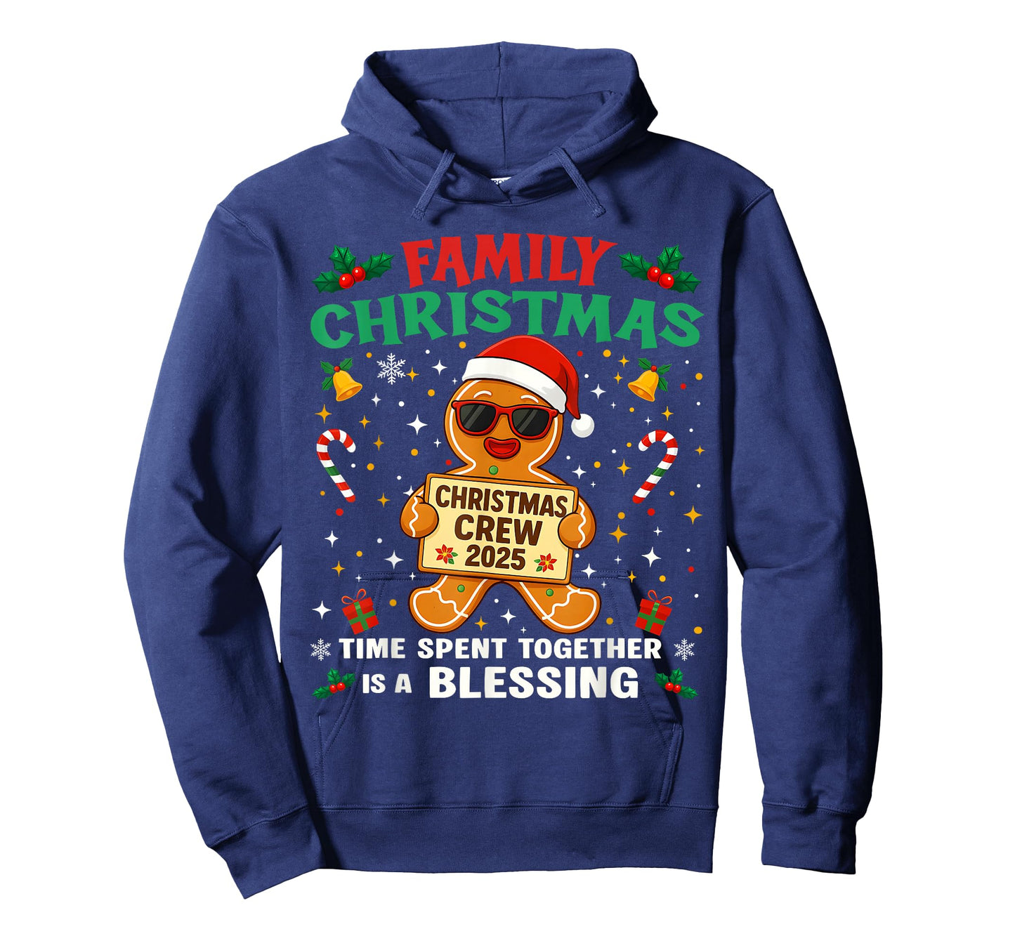 Funny Family Christmas Crew 2025 Santa Xmas Gingerbread Man T-Shirt