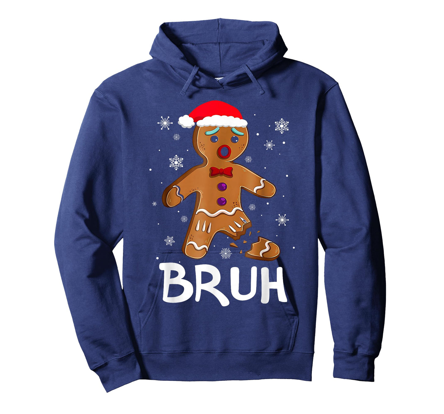 Bruh Funny Christmas Gingerbread Man Teens Boys Kids T-Shirt