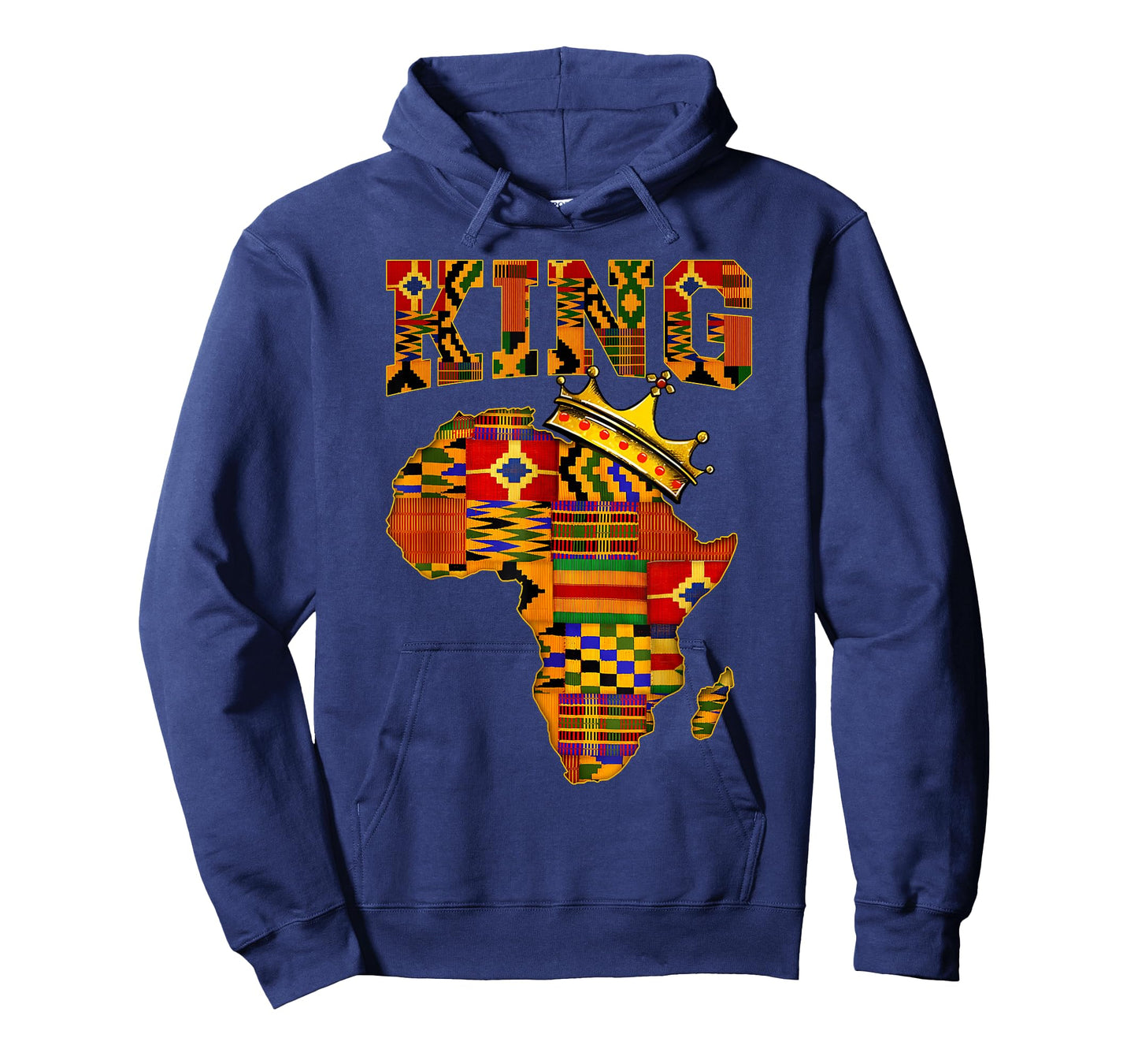 Black History Pride King African Map Kente Melanin Kids Men T-Shirt
