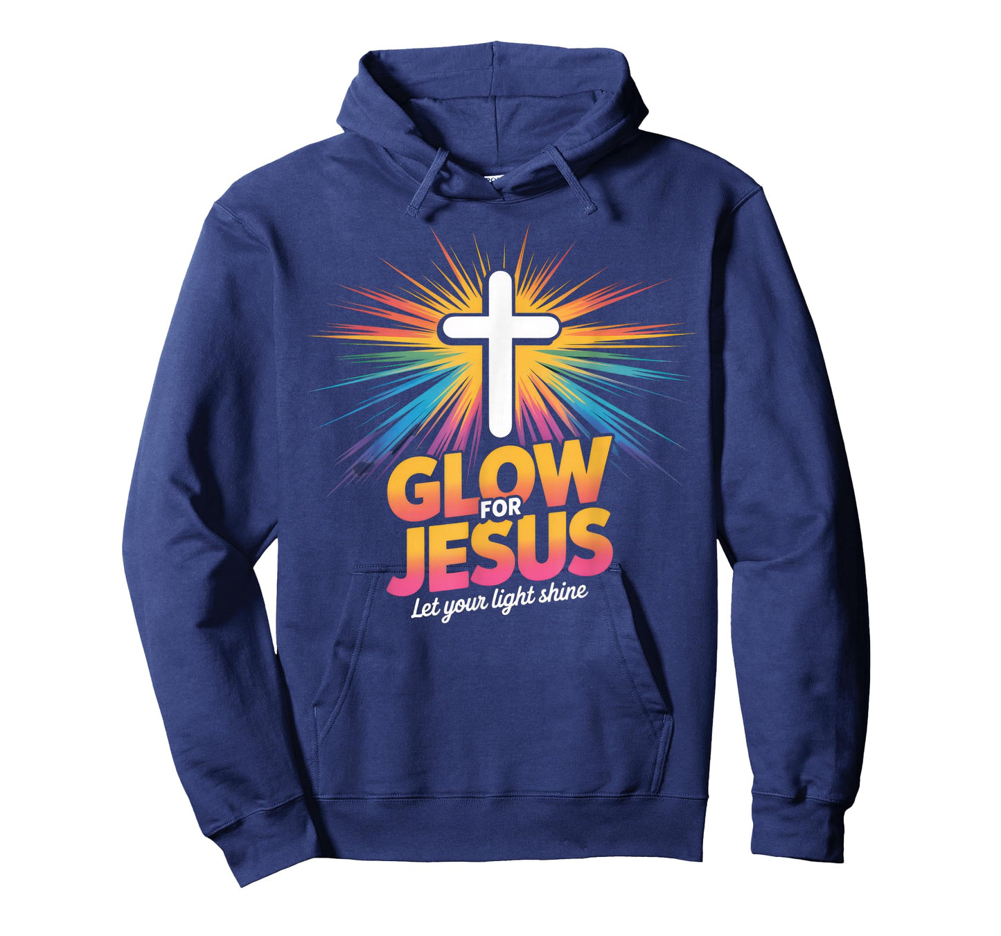 Christian Glow for Jesus Let Your Light Shine Faith Cross T-Shirt