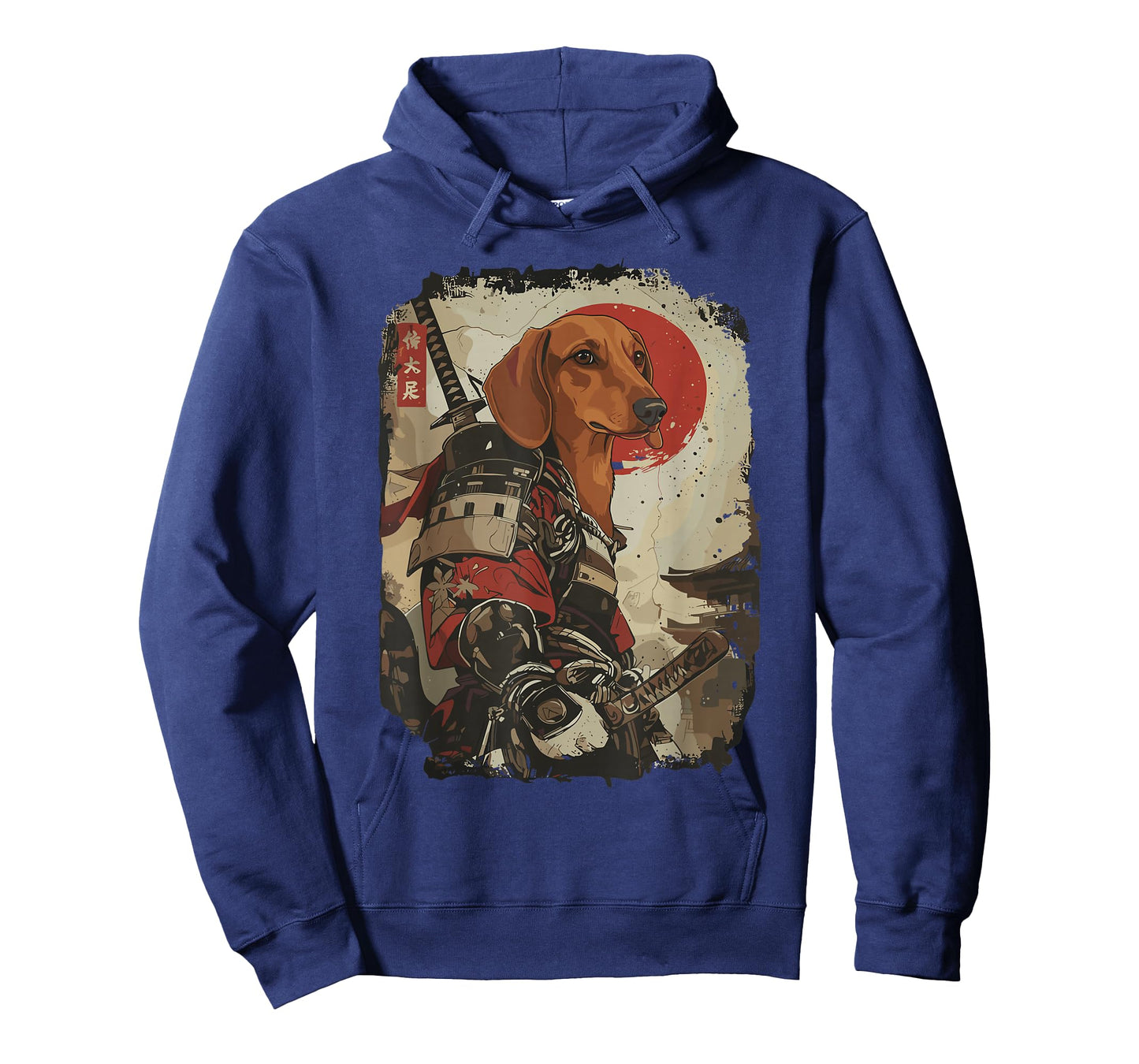 Samurai Dachshund Dog Lover Vintage Mens Graphic T-Shirt