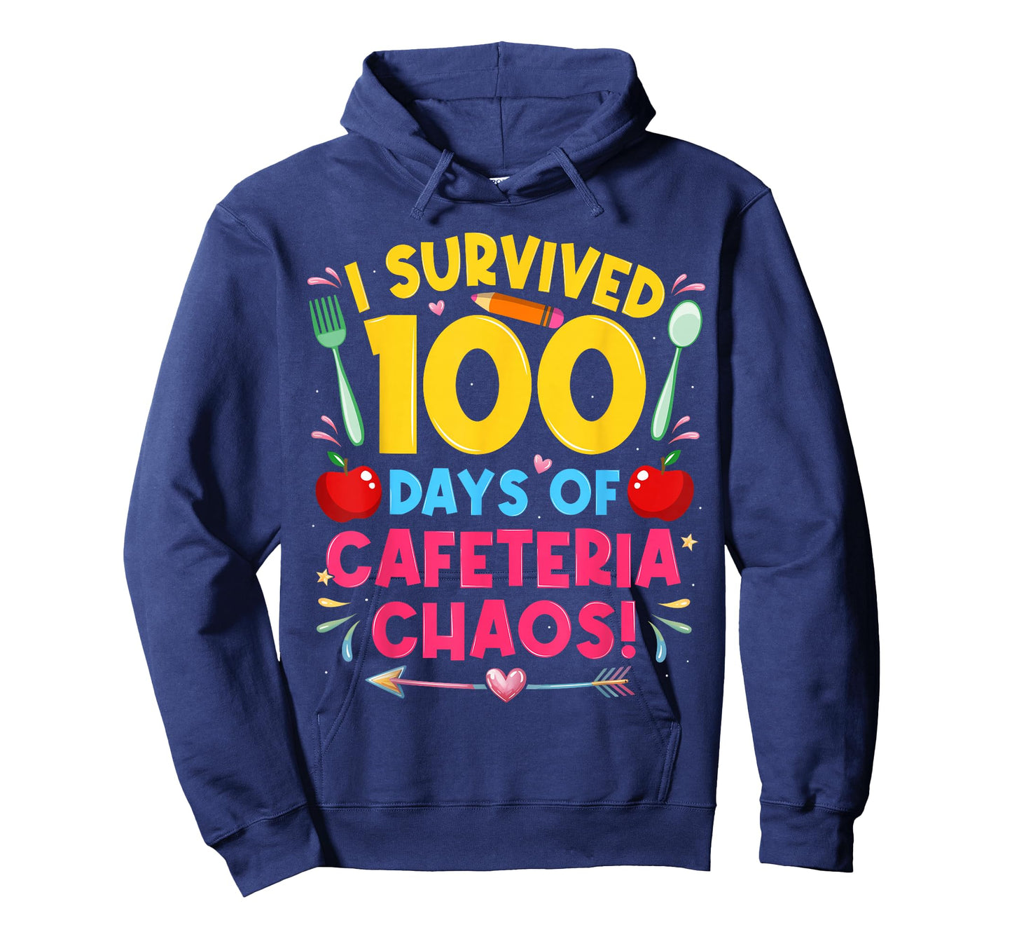 I Survived 100 Days of School Cafeteria Chaos Lunch Lady T-Shirt