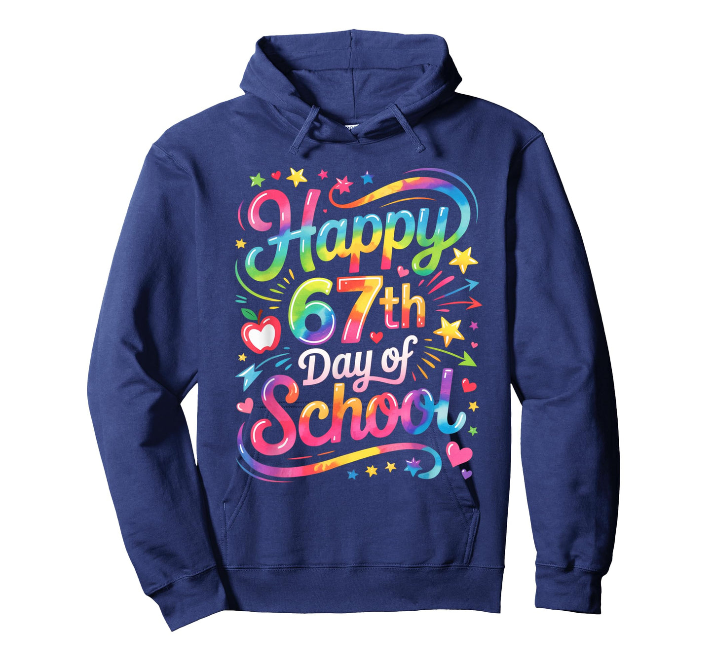 Happy 67 Days of School Meme100th Day of School Tie Dye T-Shirt