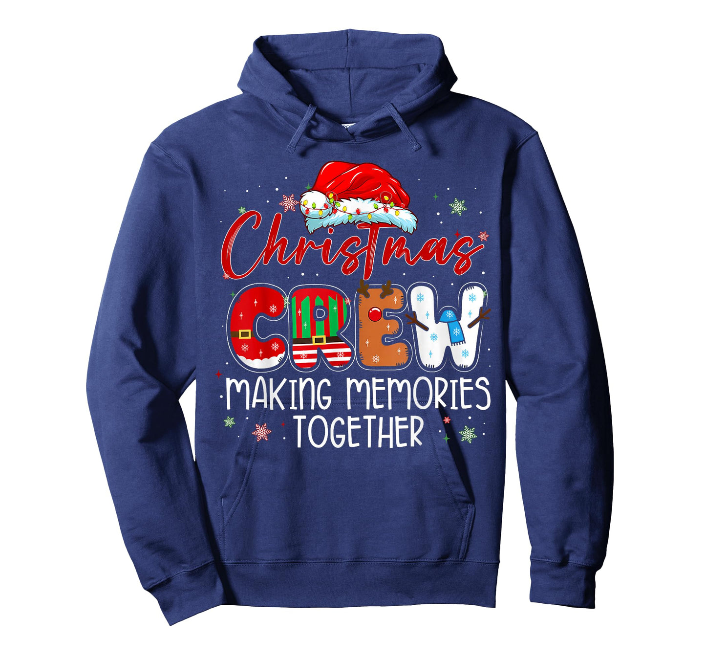 Christmas Crew Making Memories Together Xmas Light Santa Hat T-Shirt