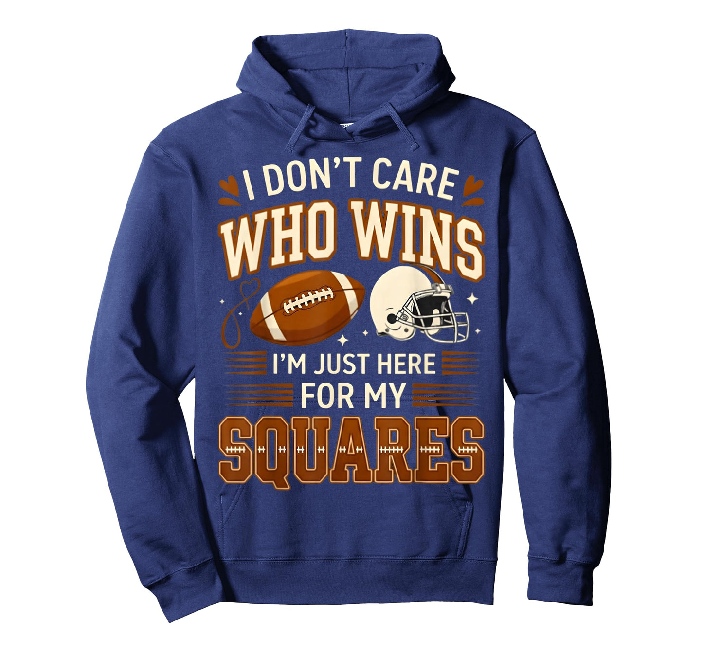 I Don’t Care Who Wins I’m Just Here for My Squares Football T-Shirt