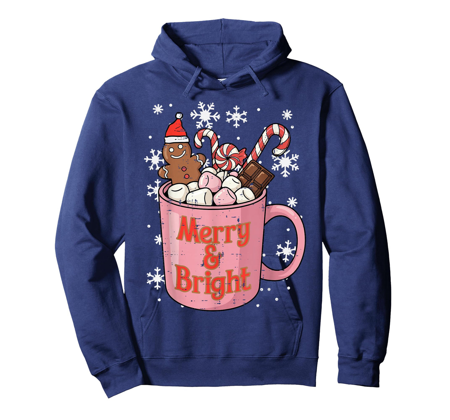 Christmas Gingerbread Cocoa Merry Bright Xmas Women Girls T-Shirt