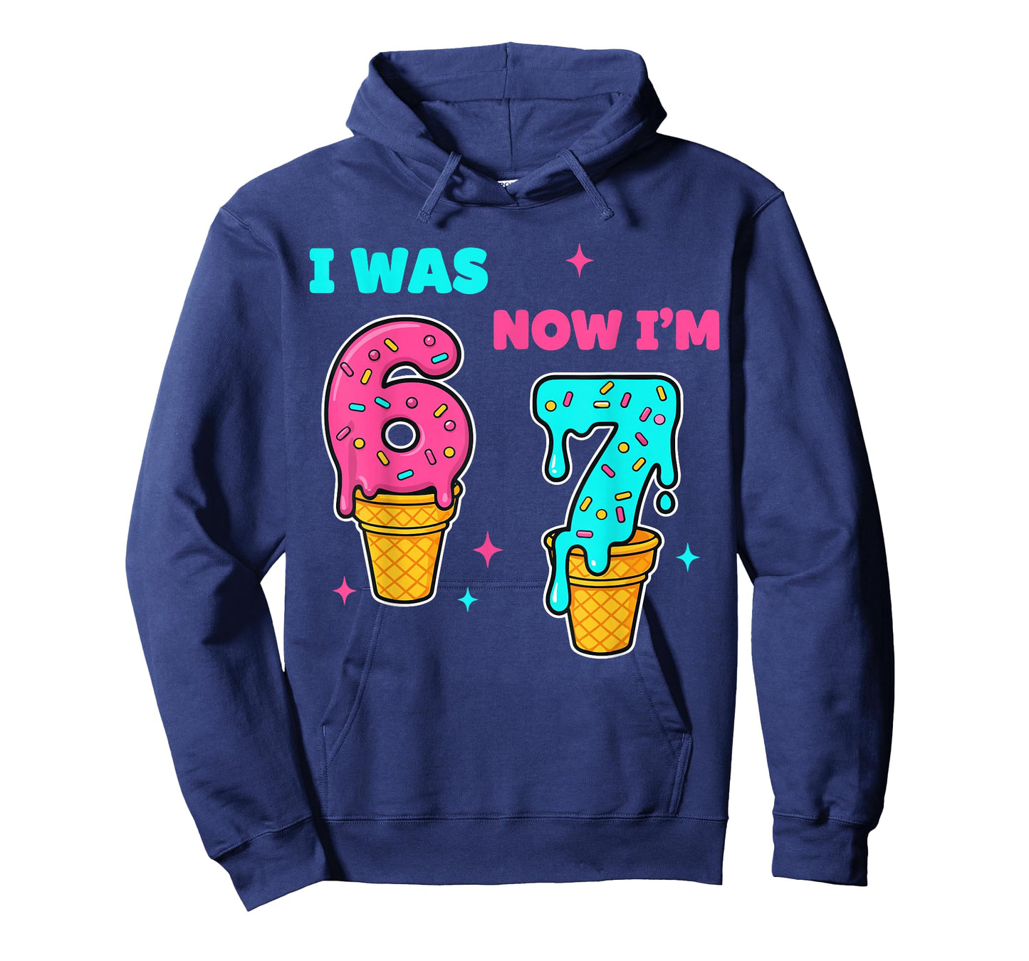 I was 6 Now I'm 7 Year Old Birthday 67 Meme for Kids Boys T-Shirt