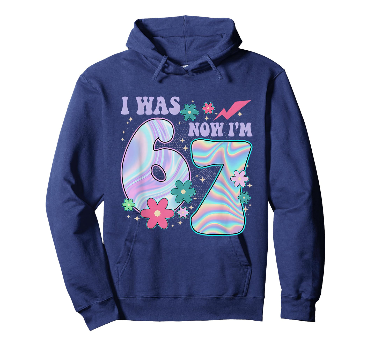 7 Year Old Birthday i was 6 Now I'm 7 67 Funny for Kids Girl T-Shirt