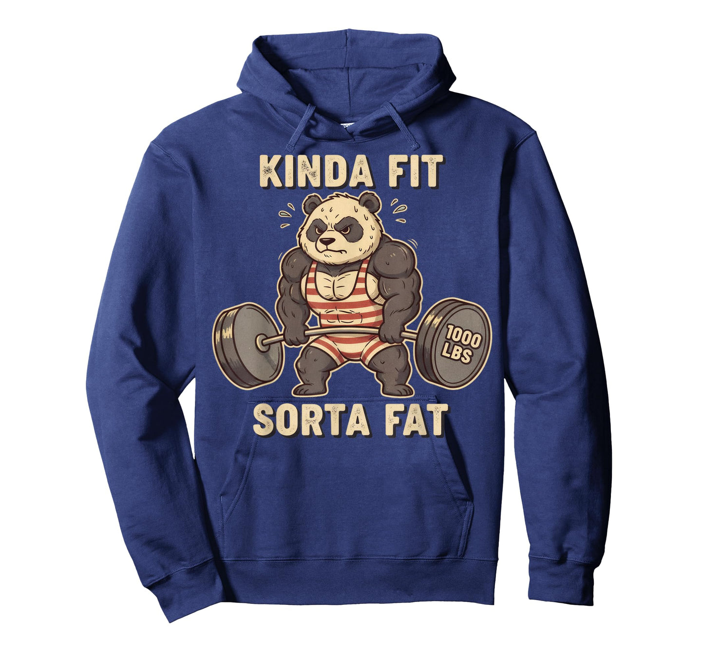 Kinda Fit Sorta Fat Funny Gym Panda Fitness Workout Lover T-Shirt
