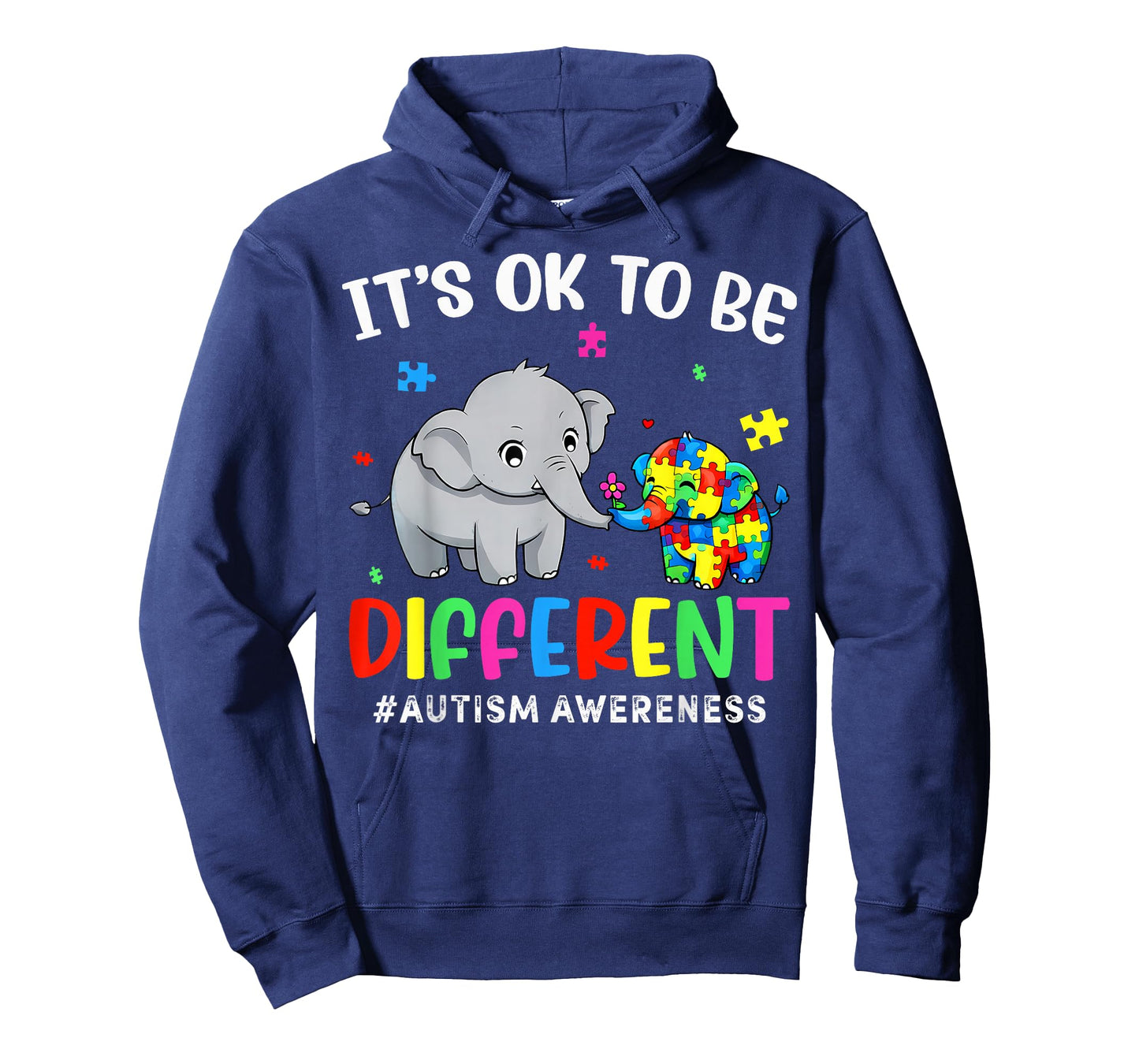 It's Ok to Be Different Elephant for Mom Dad Teachers Autism T-Shirt