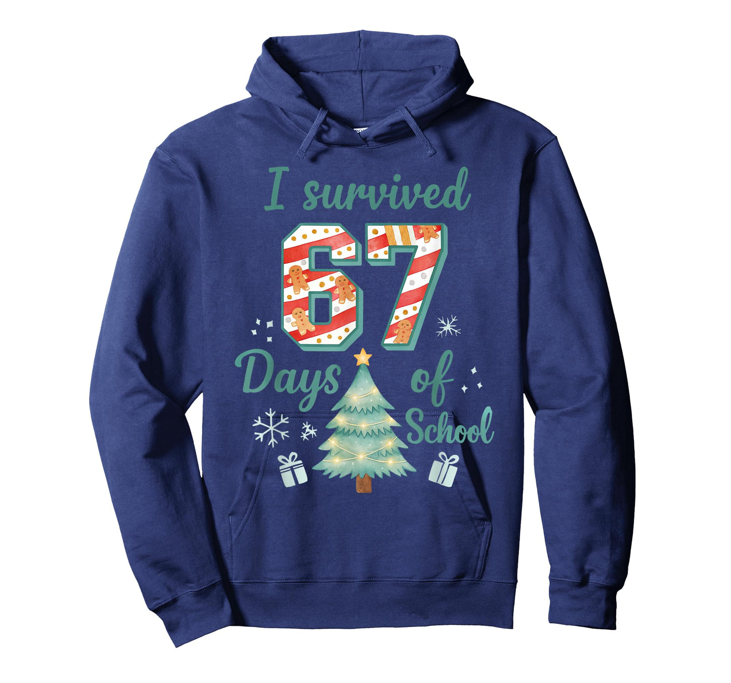 I Survived 67 Days of School Christmas Teacher Student T-Shirt