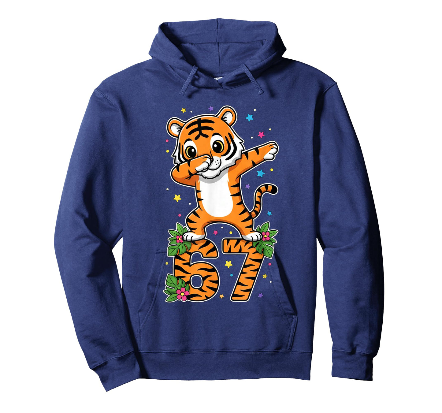 Dabbing Tiger 67 Funny Six Seven Gen Z Slang Meme Cute T-Shirt