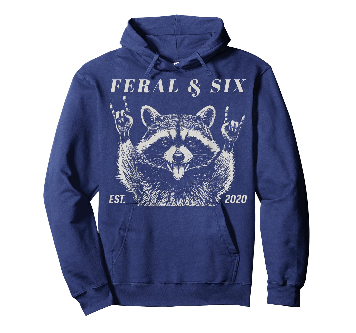 Feral and Six Raccoon Funny 6th Birthday Girls Boys Kids T-Shirt