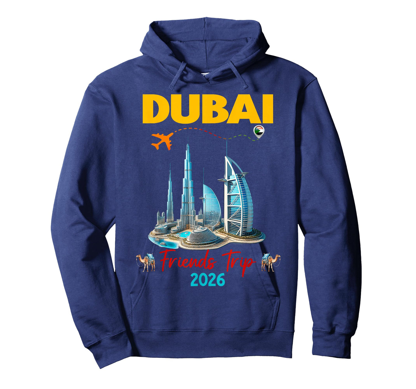 Dubai Family Friends Vacation 2026 Birthday Group T-Shirt