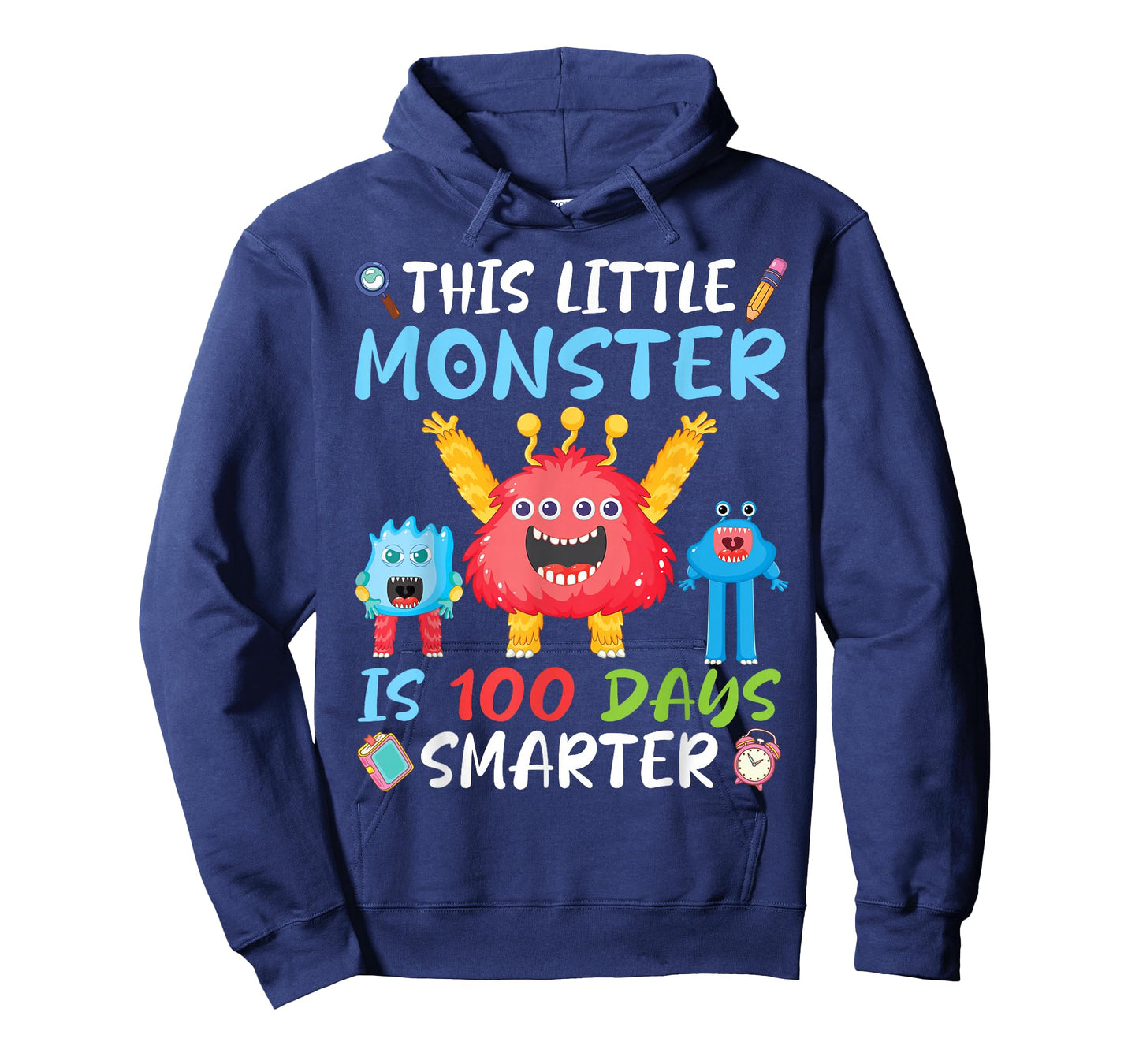 This Little Monster is 100 Days Smarter Student Back School T-Shirt