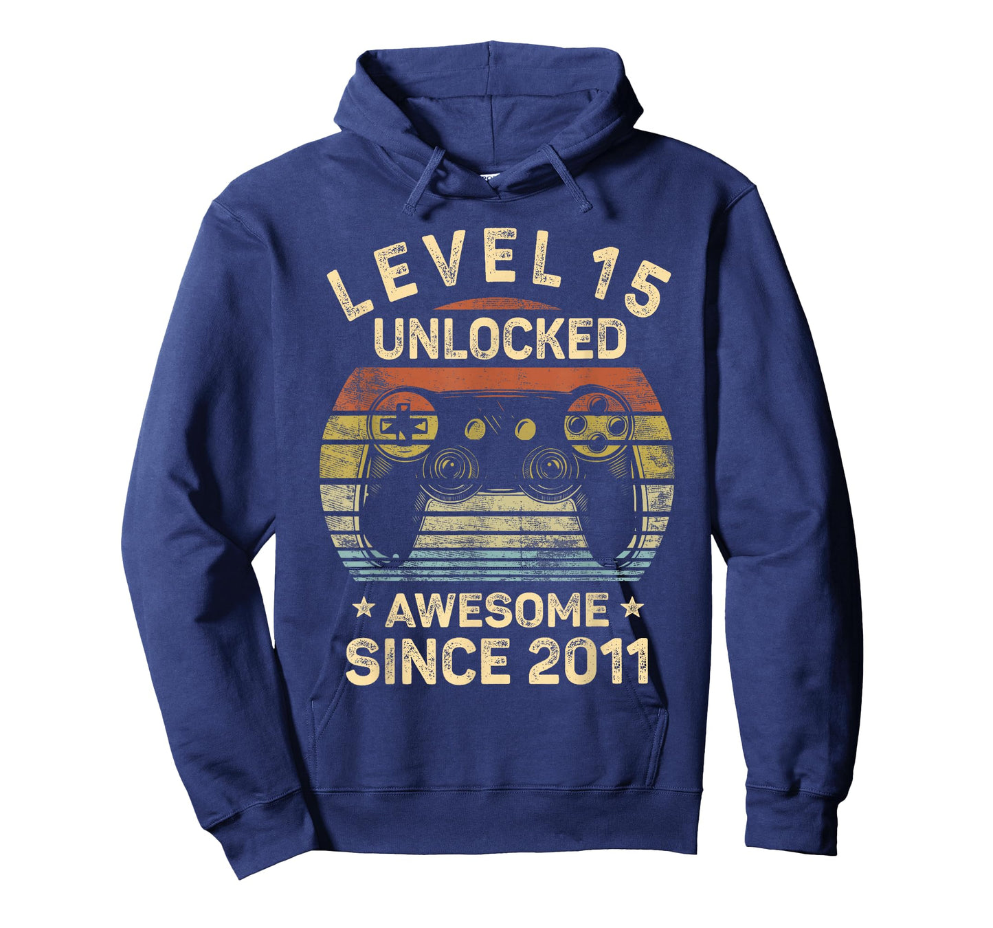 Level 15 Unlocked Awesome Since 2011 15th Birthday Gaming T-Shirt