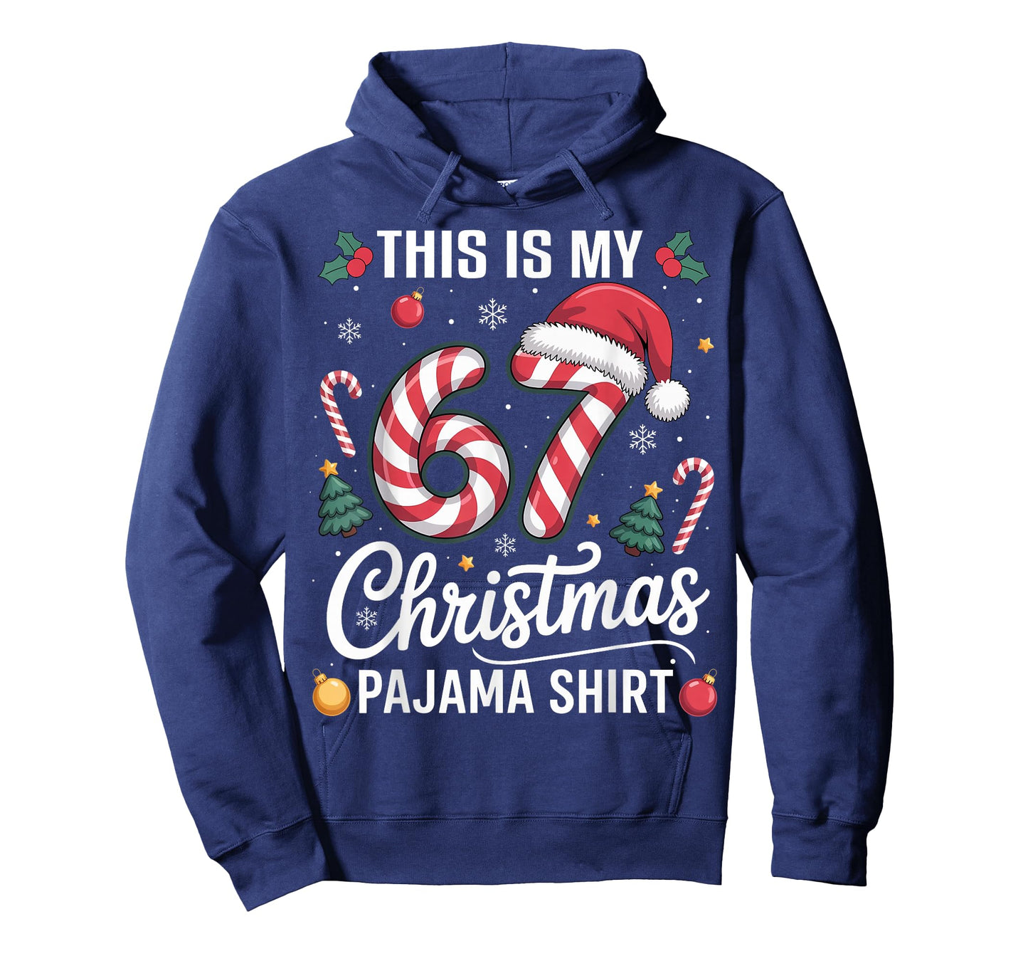 Funny 67 Christmas Pajamas Boy Teen Kids Six Seven Meme Xmas T-Shirt