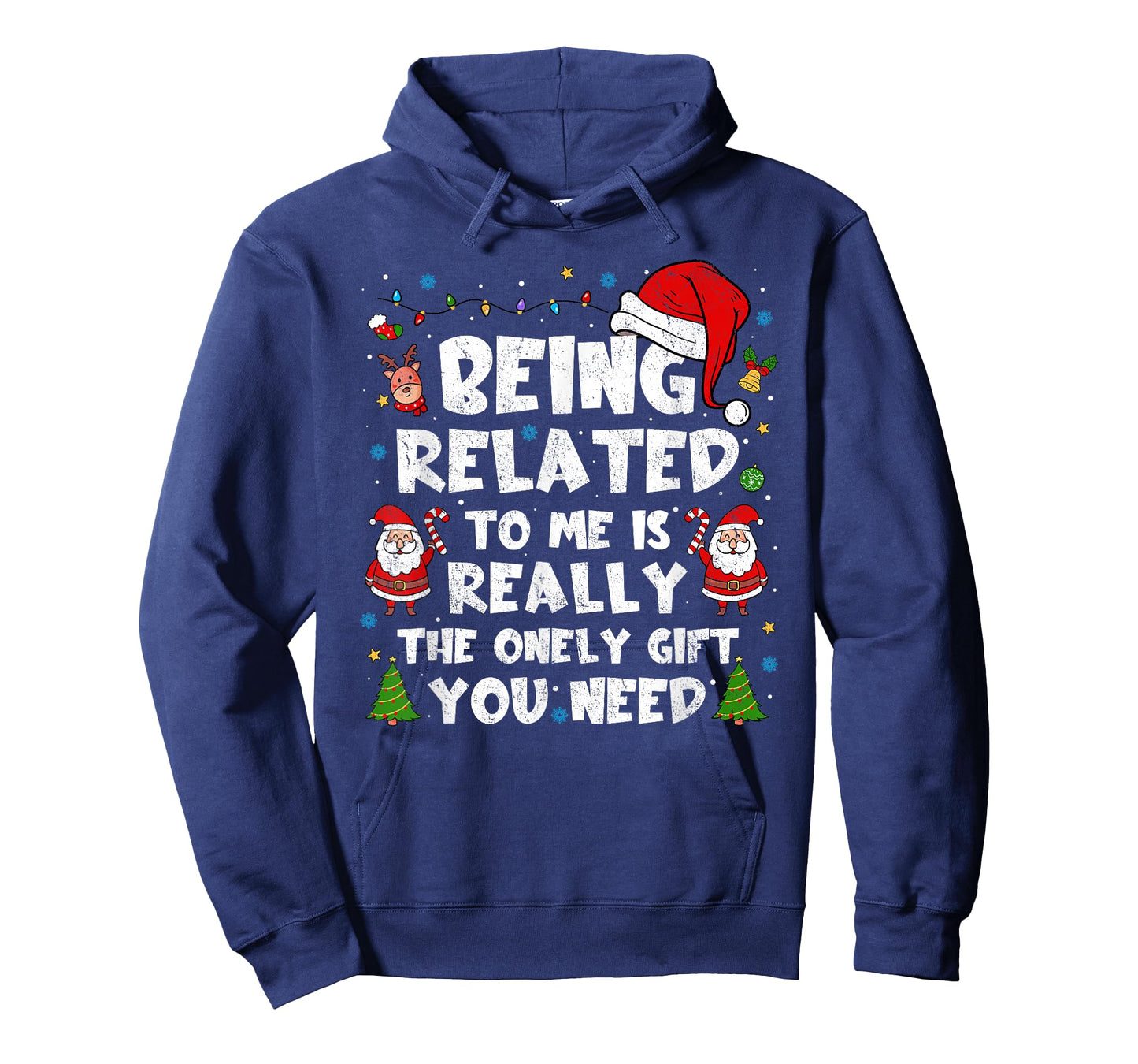 Funny Being Related to Me Xmas Matching Family T-Shirt