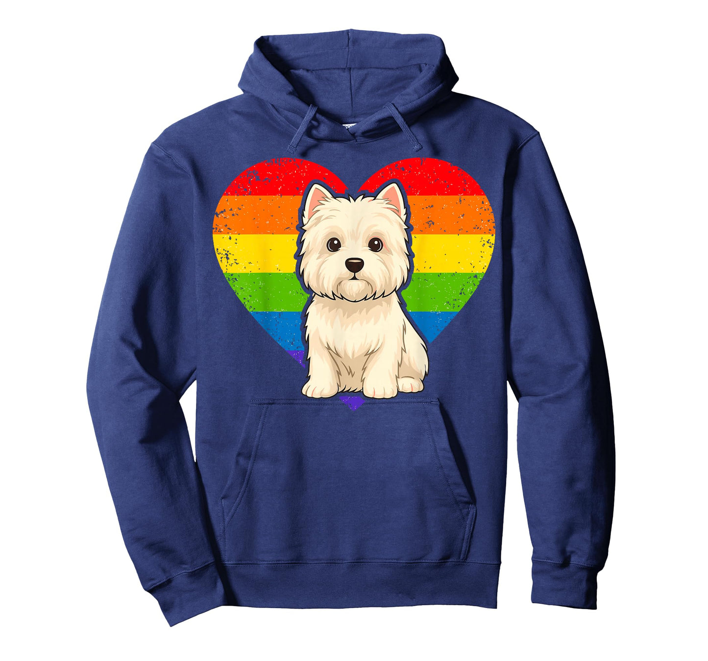 West Highland White Terrier Rainbow Heart T-Shirt