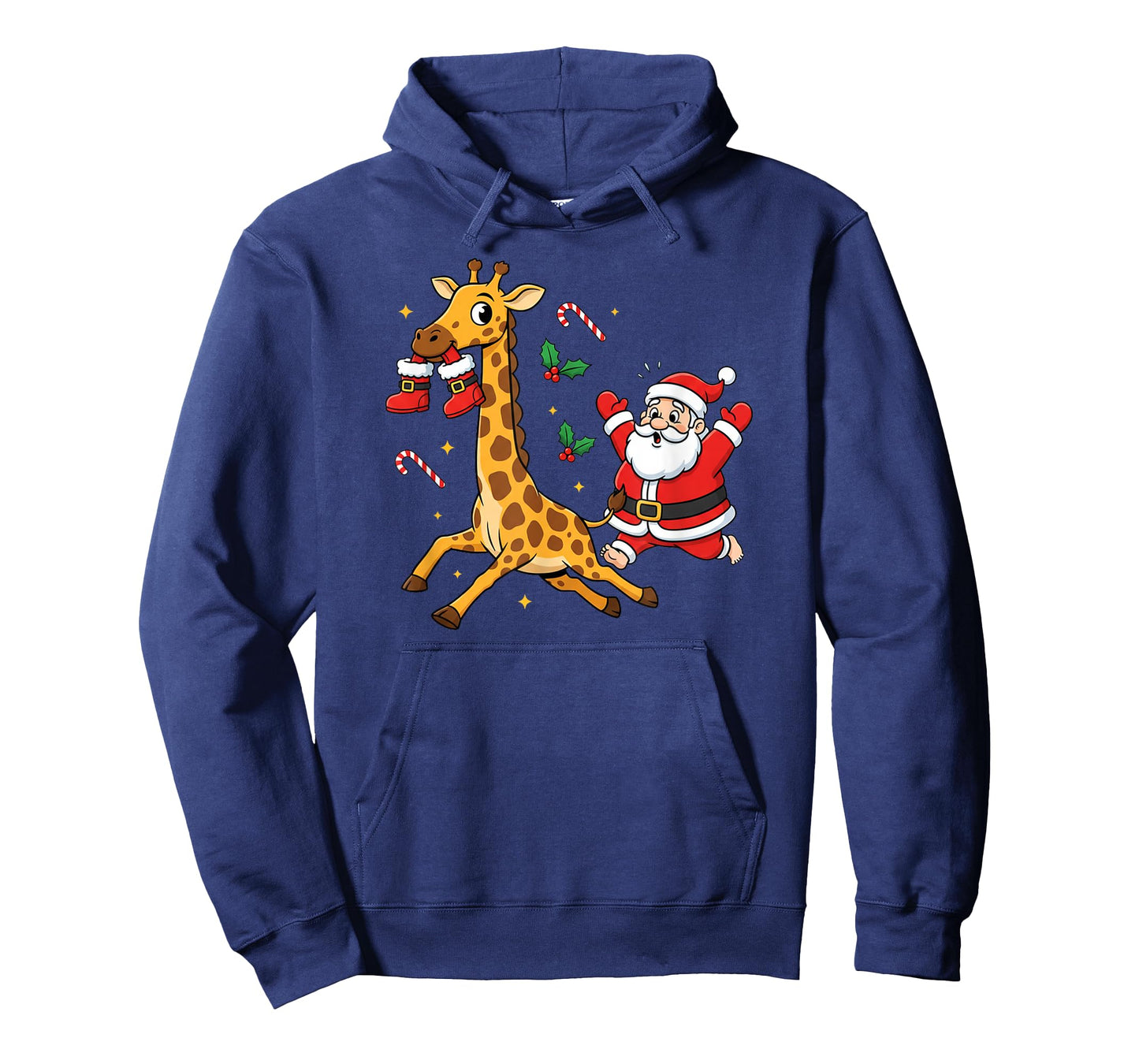 Funny Giraffe Santa Claus Boots Christmas Womens Mens Kids T-Shirt