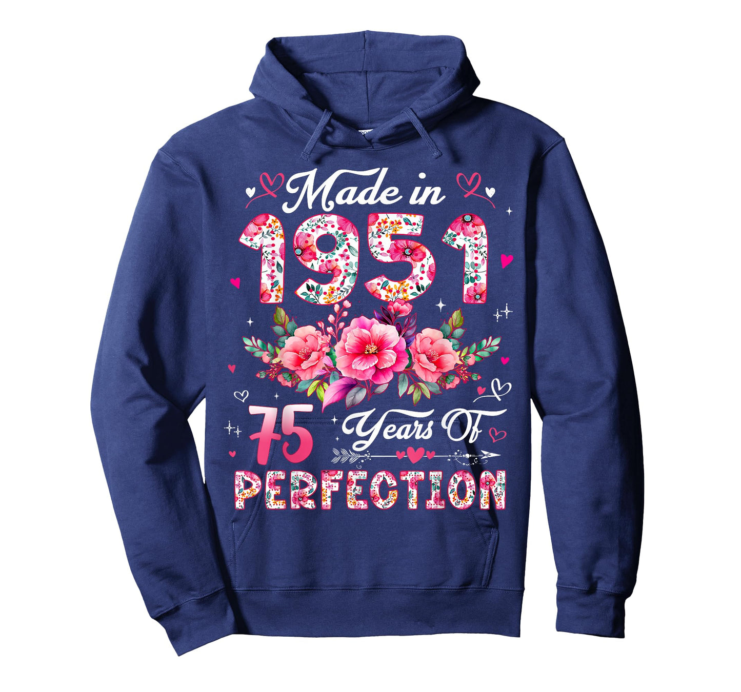 75 Year Old Made in 1951 Floral 75th Birthday Women T-Shirt