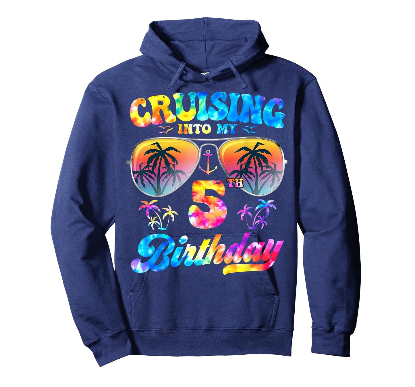 Tie-Dye Cruising Into My 5th Birthday Cruise 5 Years Old T-Shirt