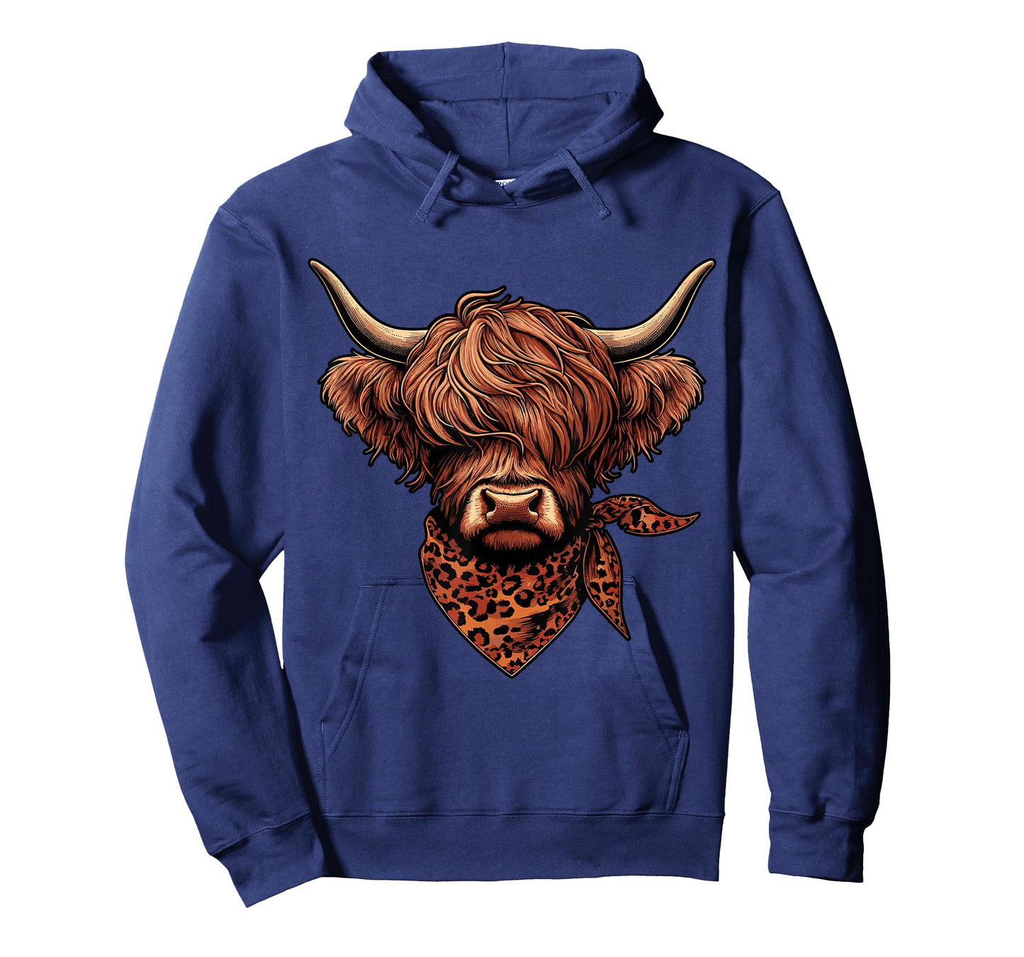 Western Highland Cow with Bandana Cowgirl Cow Farmer T-Shirt
